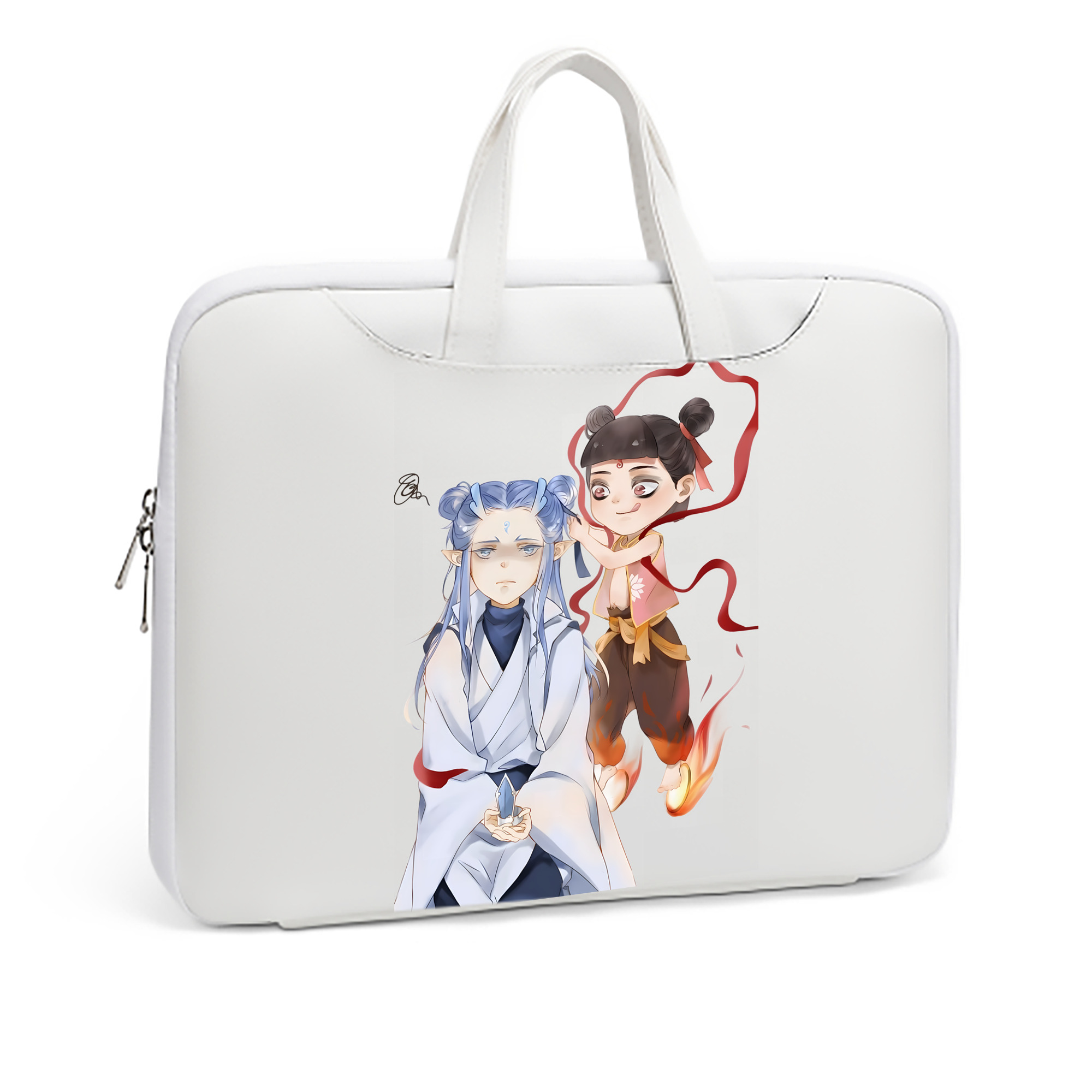 （画像用） Ne Zha 2 ナタ 魔童の大暴れ レザーラップトップバッグ　ノートパソコンケース
