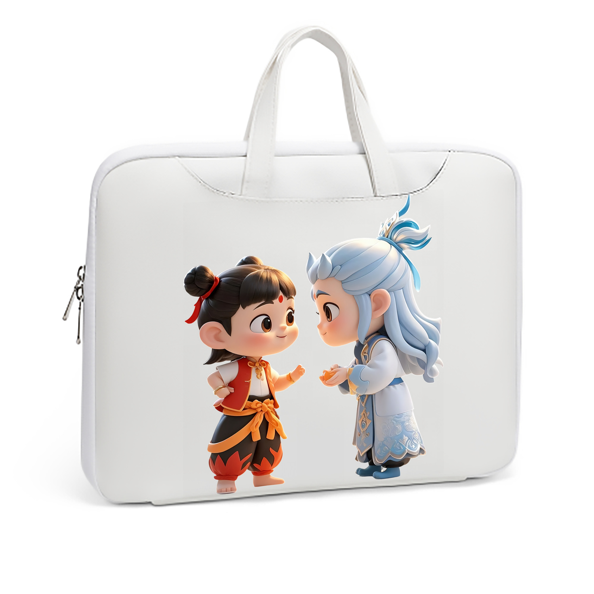 （画像用） Ne Zha 2 ナタ 魔童の大暴れ レザーラップトップバッグ　ノートパソコンケース