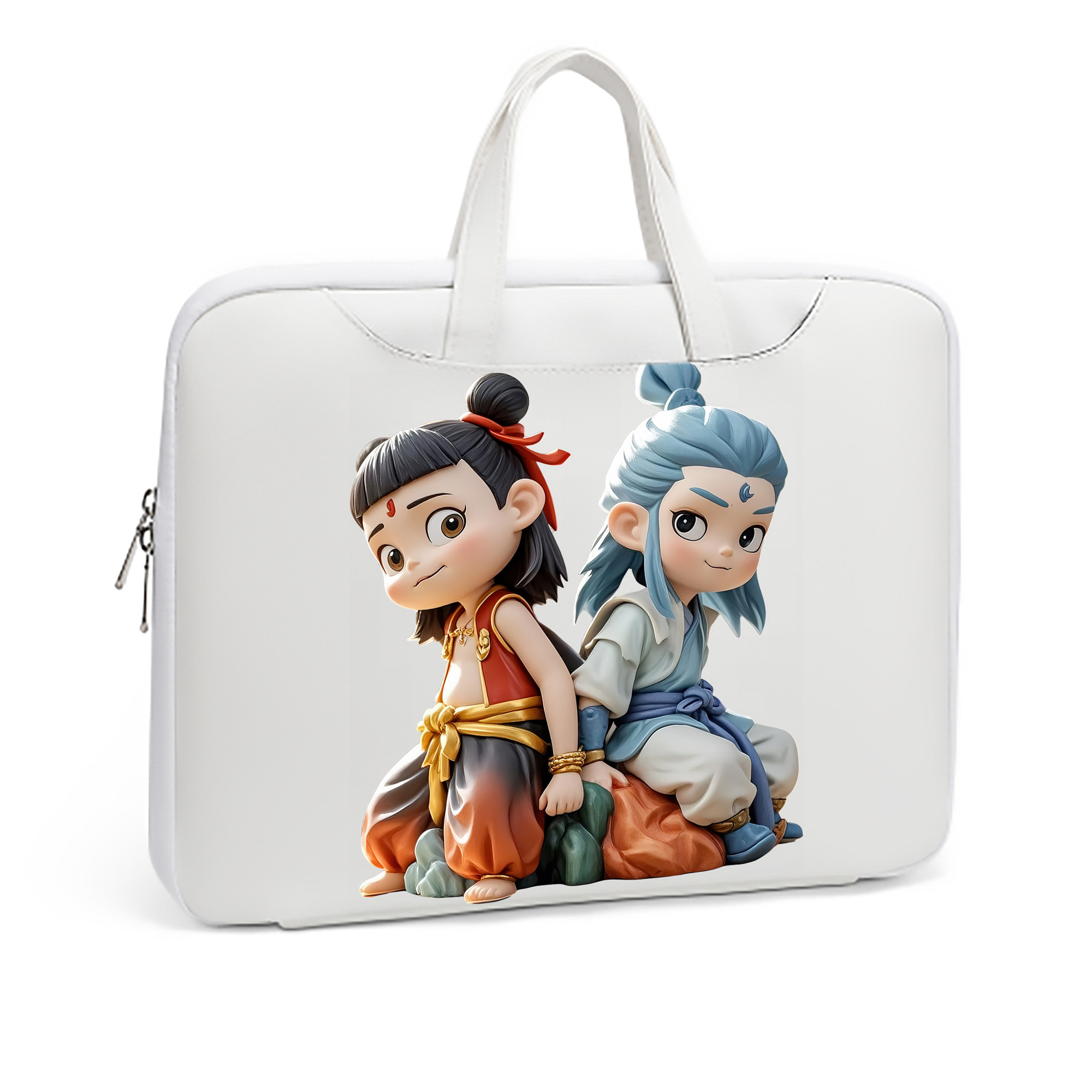 （画像用） Ne Zha 2 ナタ 魔童の大暴れ レザーラップトップバッグ　ノートパソコンケース