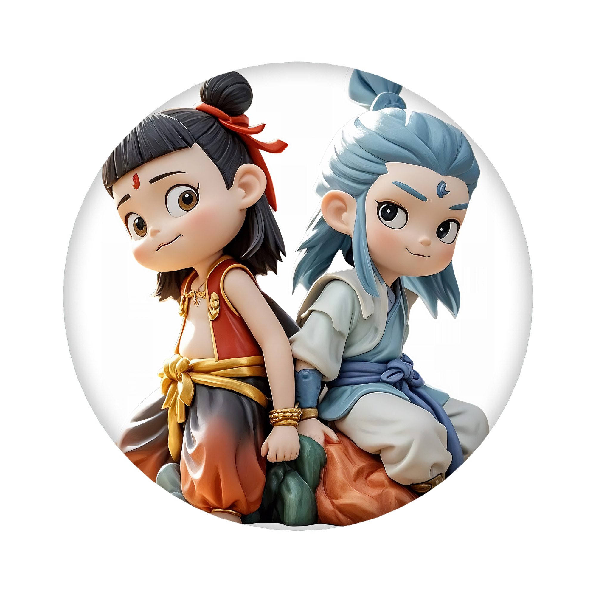 （画像用） Ne Zha 2 ナタ 魔童の大暴れ 6cm 缶バッジ 複数セット