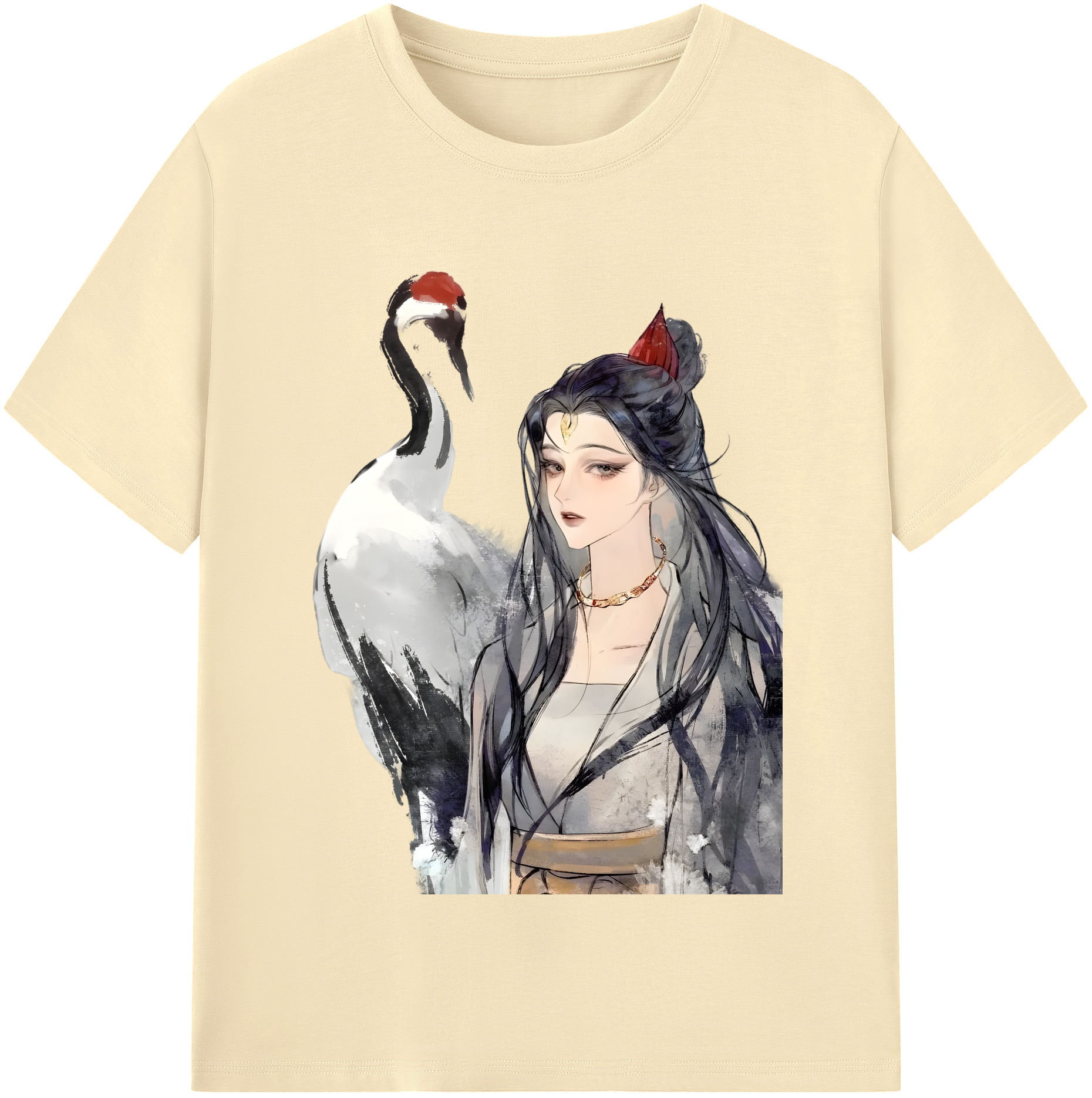 （画像用） Ne Zha 2 ナタ 魔童の大暴れ 綿100％半袖Tシャツ（フロントプリント）