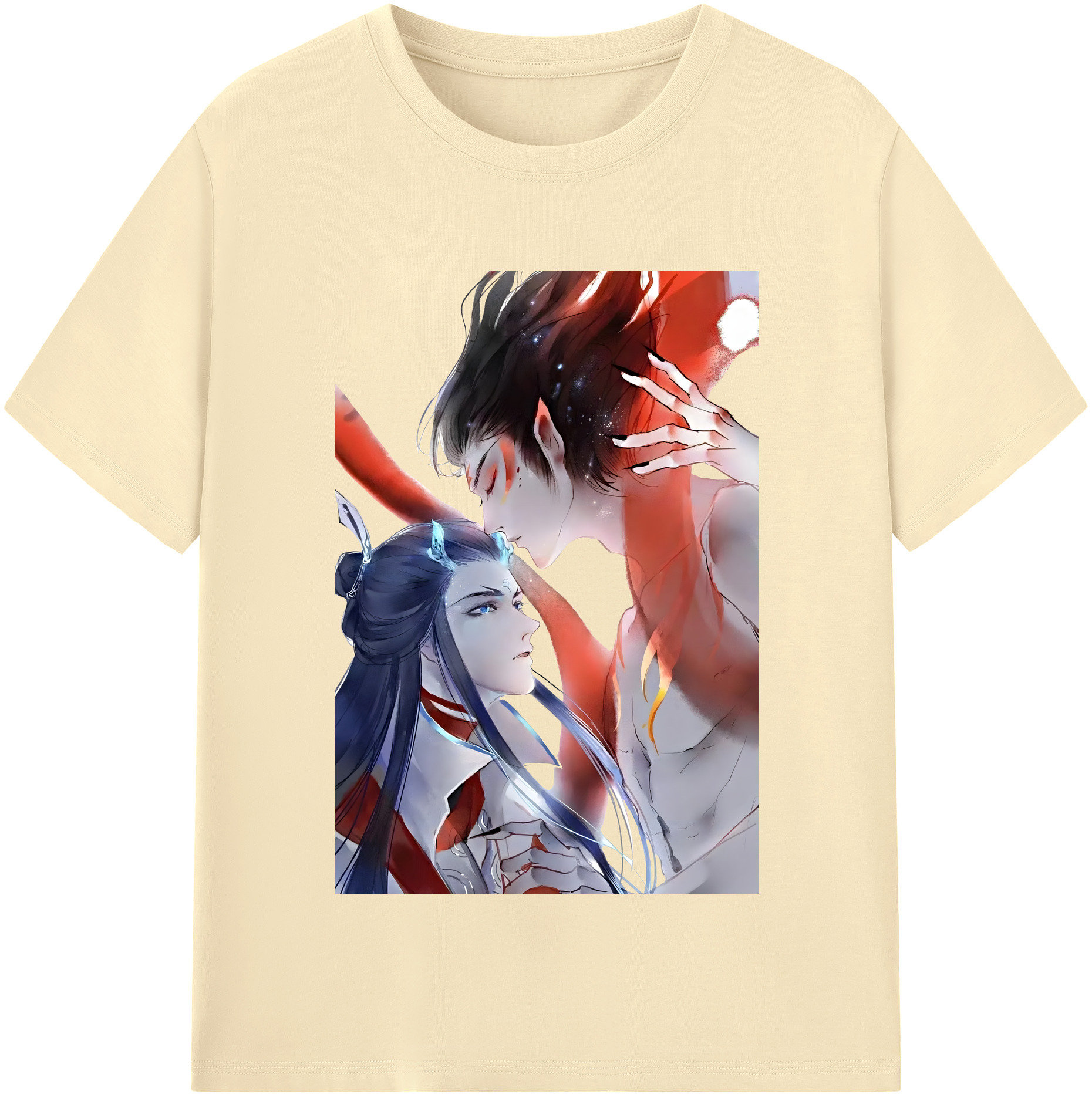 （画像用） Ne Zha 2 ナタ 魔童の大暴れ 綿100％半袖Tシャツ（フロントプリント）