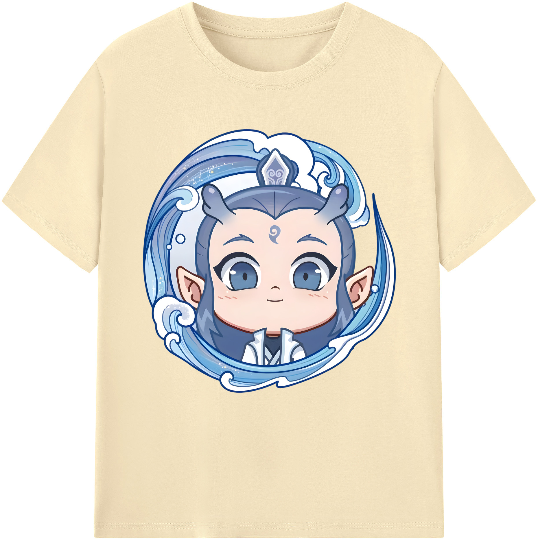 （画像用） Ne Zha 2 ナタ 魔童の大暴れ 綿100％半袖Tシャツ（フロントプリント）