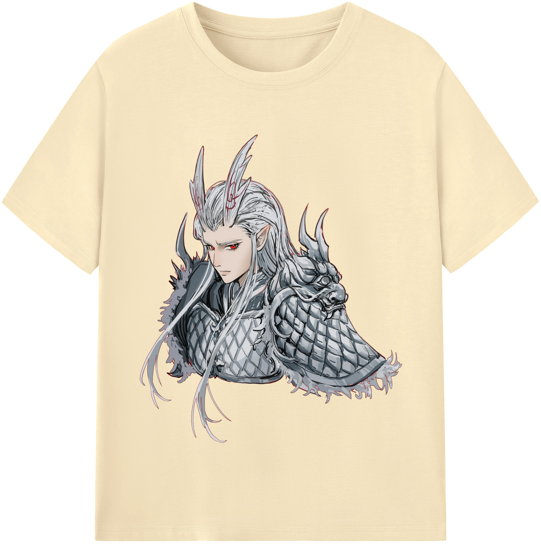（画像用） Ne Zha 2 ナタ 魔童の大暴れ 綿100％半袖Tシャツ（フロントプリント）