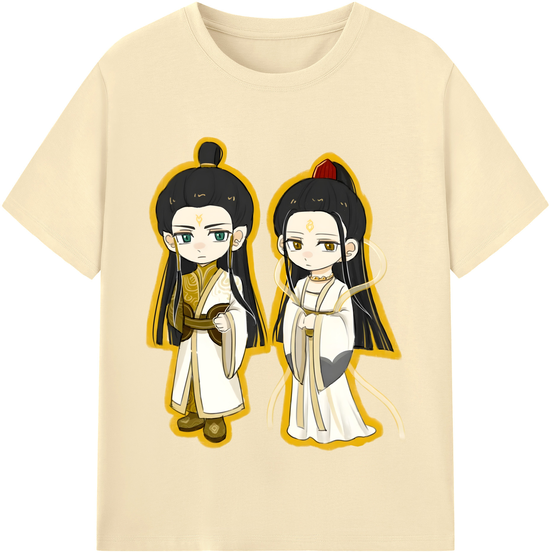 （画像用） Ne Zha 2 ナタ 魔童の大暴れ 綿100％半袖Tシャツ（フロントプリント）