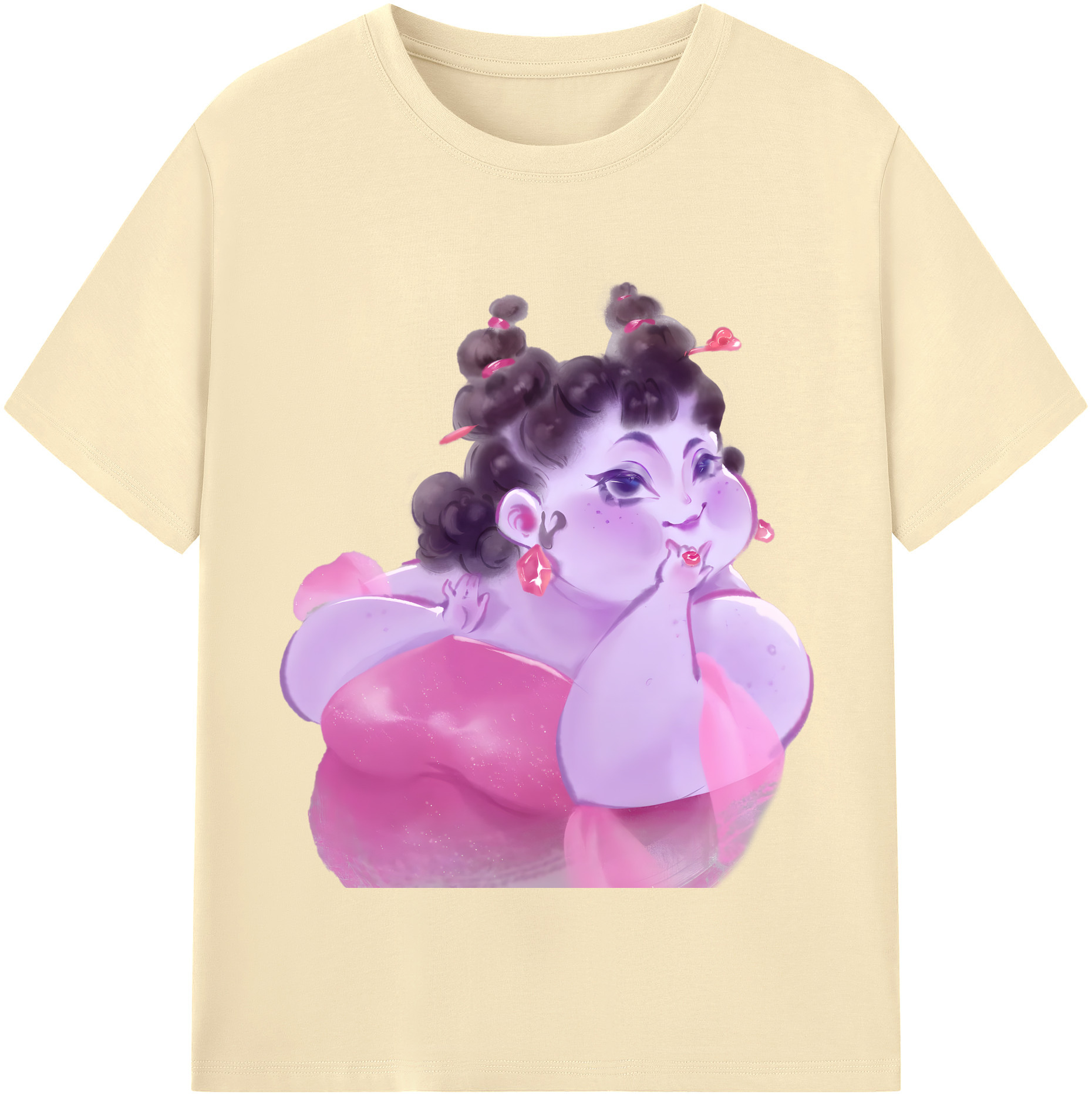 （画像用） Ne Zha 2 ナタ 魔童の大暴れ 綿100％半袖Tシャツ（フロントプリント）