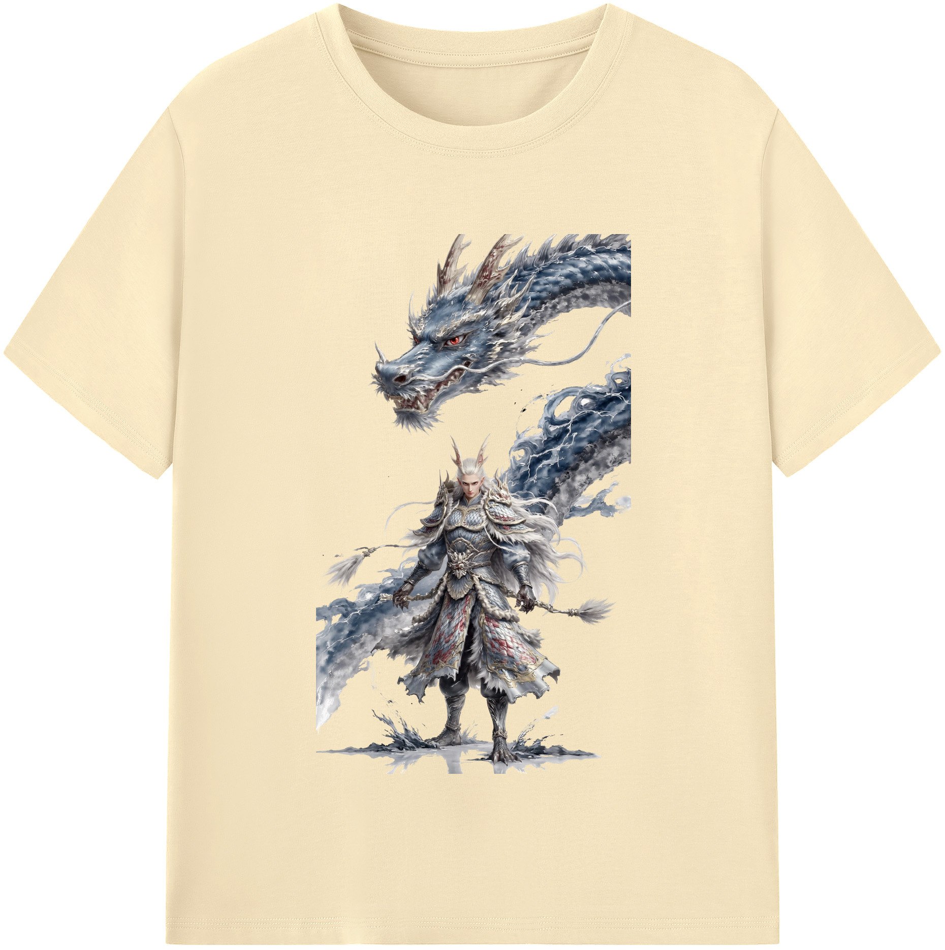 （画像用） Ne Zha 2 ナタ 魔童の大暴れ 綿100％半袖Tシャツ（フロントプリント）