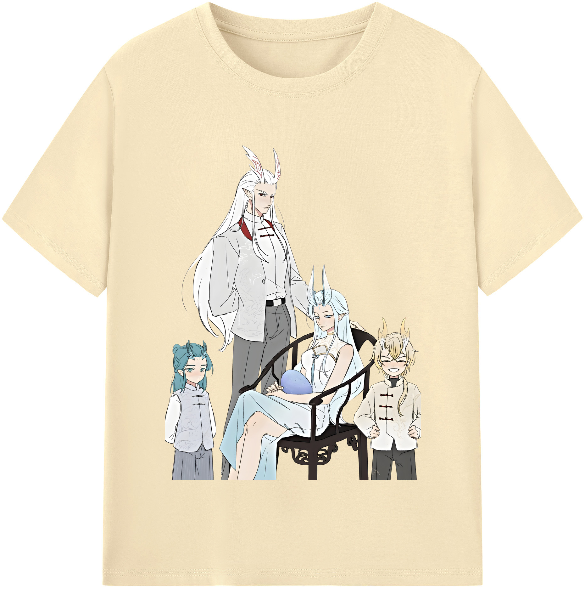（画像用） Ne Zha 2 ナタ 魔童の大暴れ 綿100％半袖Tシャツ（フロントプリント）