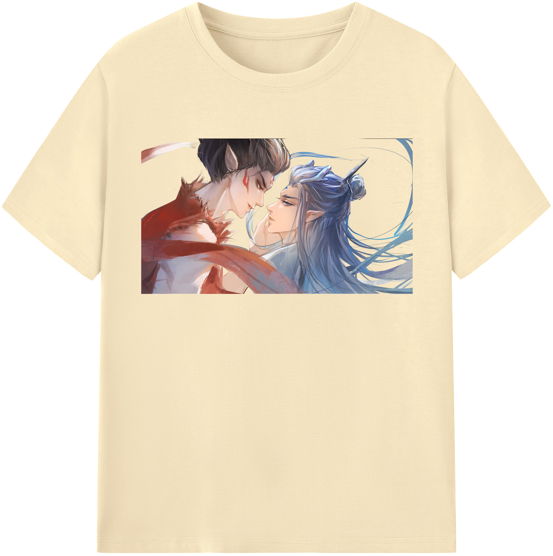 （画像用） Ne Zha 2 ナタ 魔童の大暴れ 綿100％半袖Tシャツ（フロントプリント）