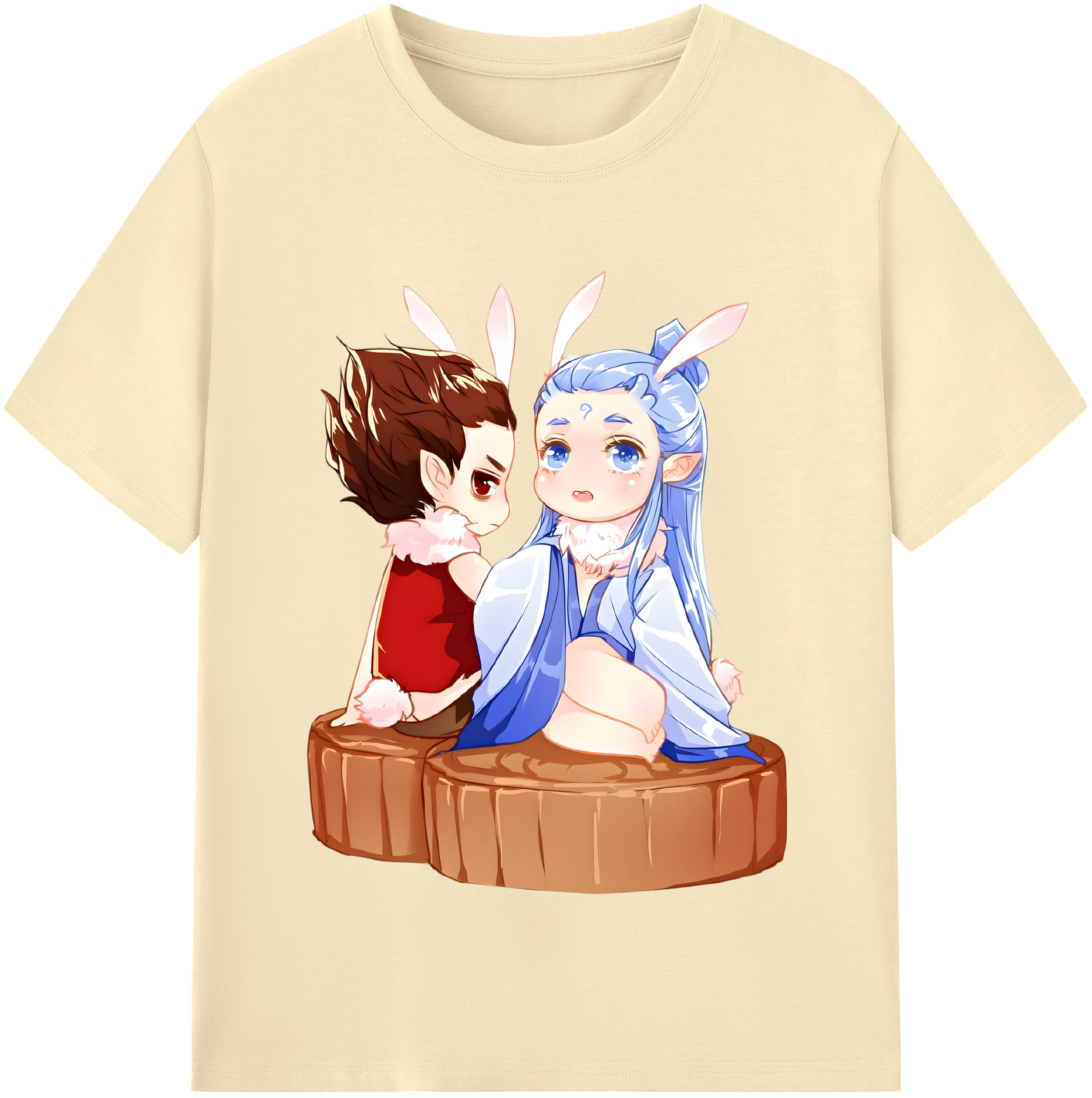 （画像用） Ne Zha 2 ナタ 魔童の大暴れ 綿100％半袖Tシャツ（フロントプリント）