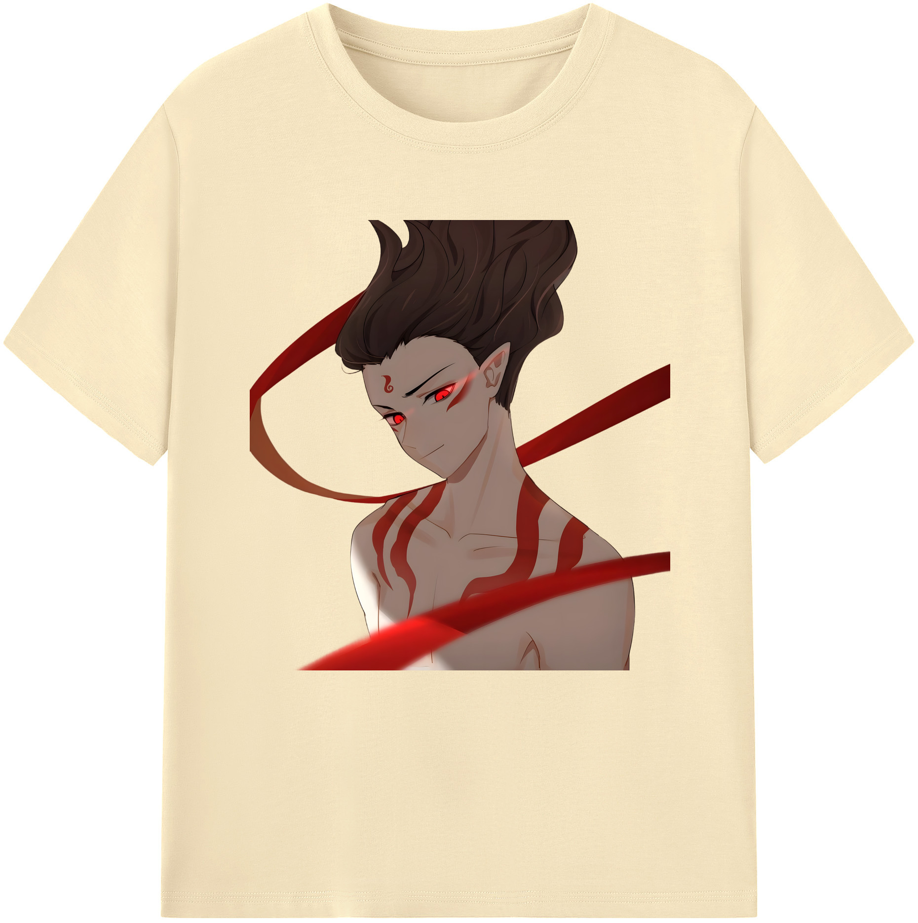 （画像用） Ne Zha 2 ナタ 魔童の大暴れ 綿100％半袖Tシャツ（フロントプリント）