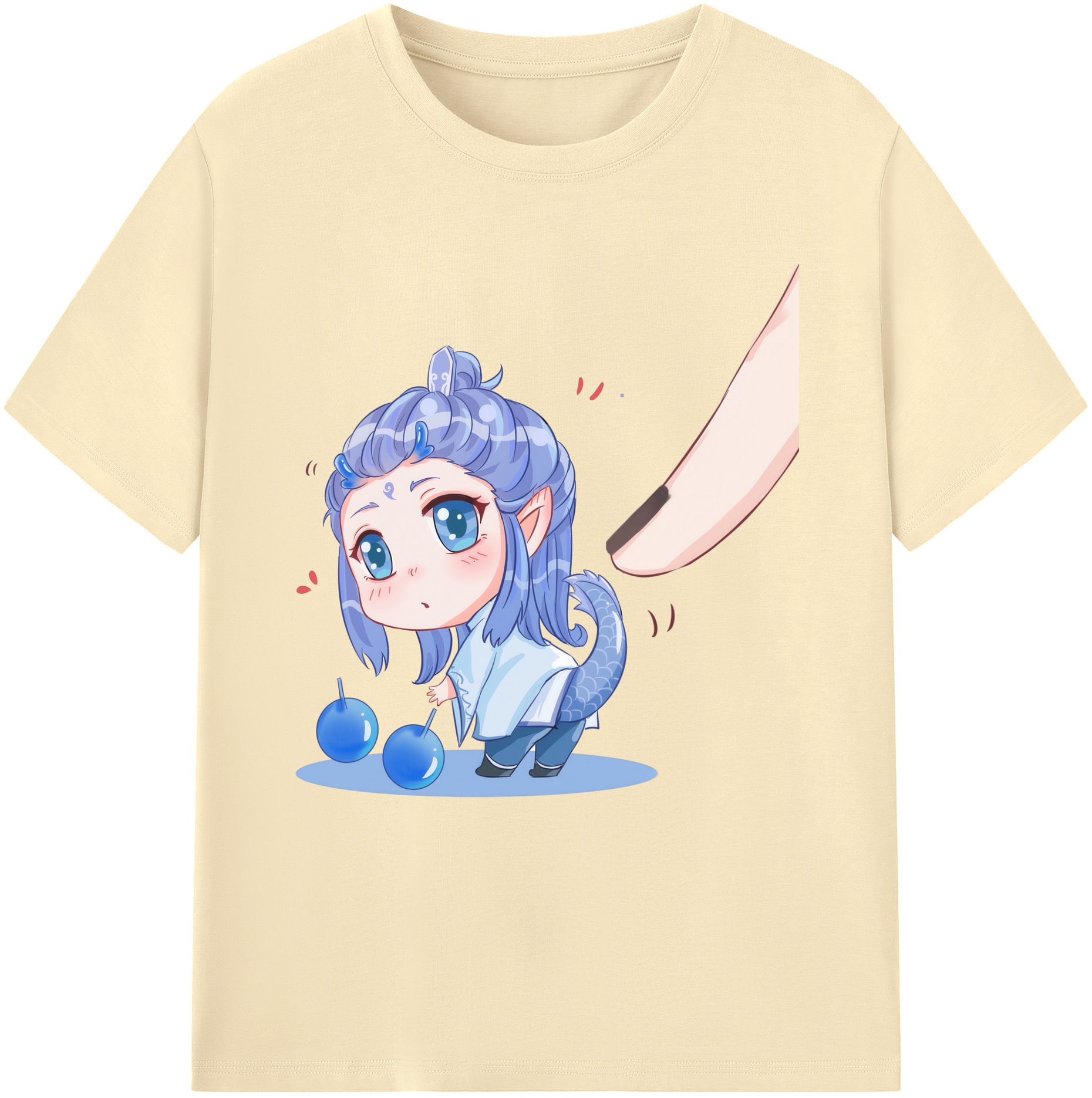 （画像用） Ne Zha 2 ナタ 魔童の大暴れ 綿100％半袖Tシャツ（フロントプリント）