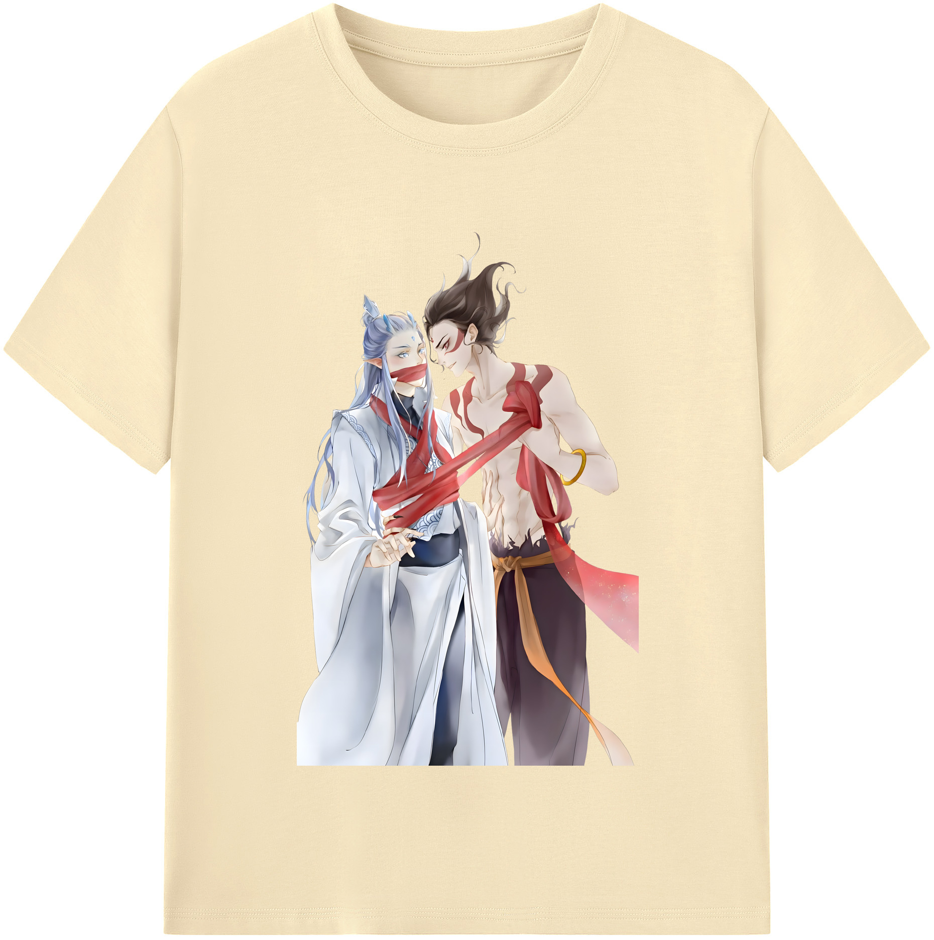 （画像用） Ne Zha 2 ナタ 魔童の大暴れ 綿100％半袖Tシャツ（フロントプリント）