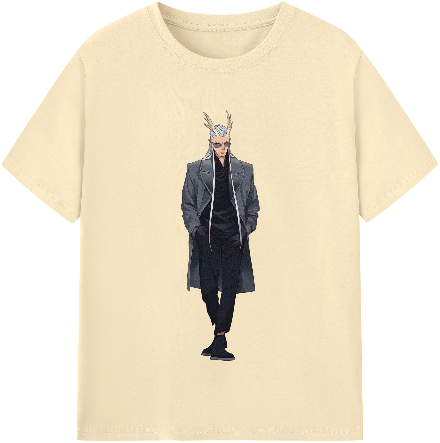 （画像用） Ne Zha 2 ナタ 魔童の大暴れ 綿100％半袖Tシャツ（フロントプリント）