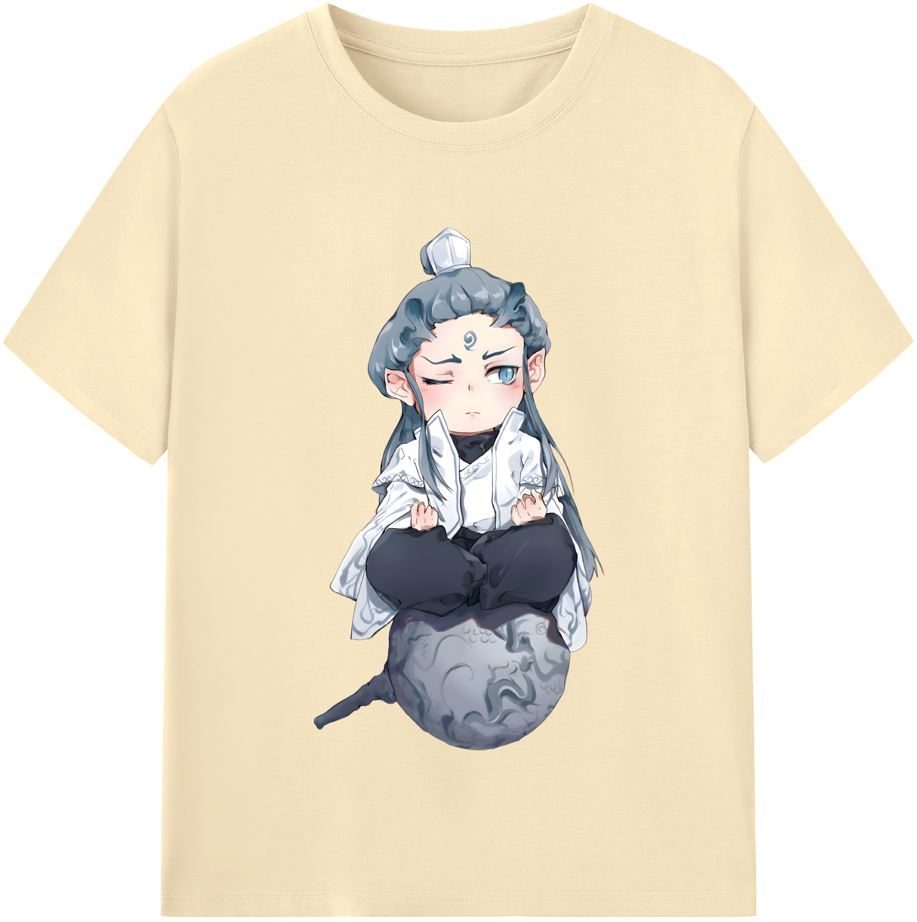（画像用） Ne Zha 2 ナタ 魔童の大暴れ 綿100％半袖Tシャツ（フロントプリント）