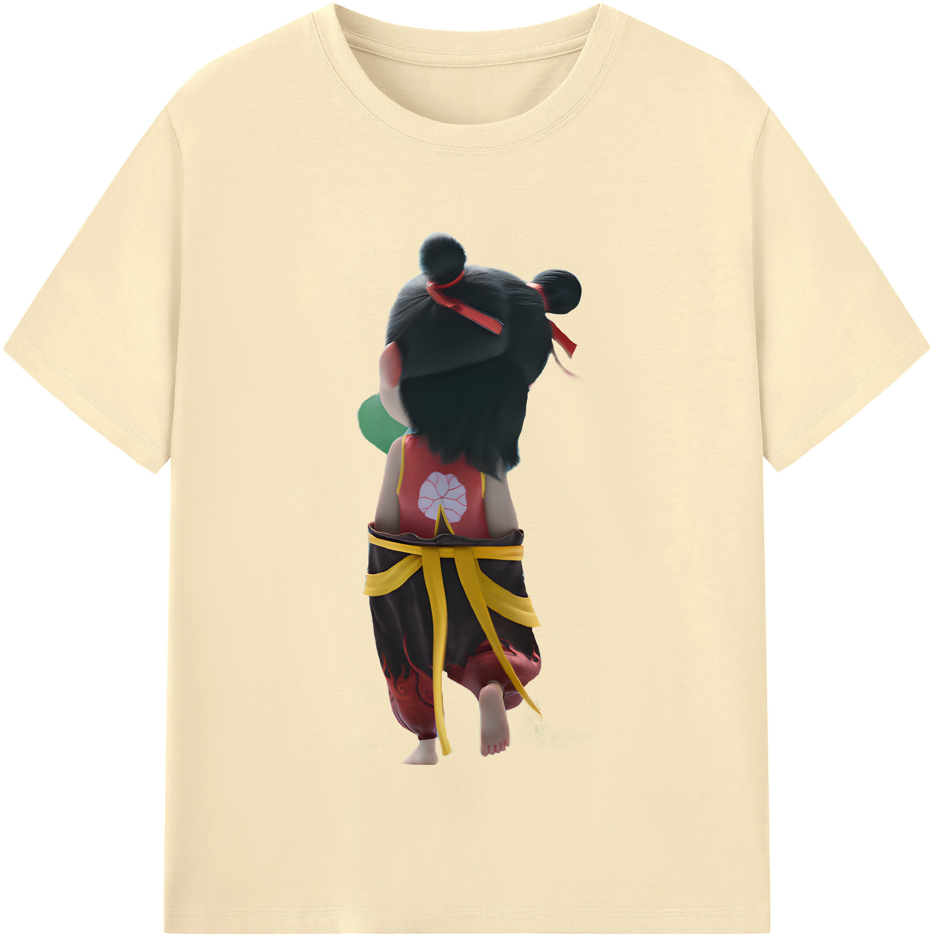 （画像用） Ne Zha 2 ナタ 魔童の大暴れ 綿100％半袖Tシャツ（フロントプリント）