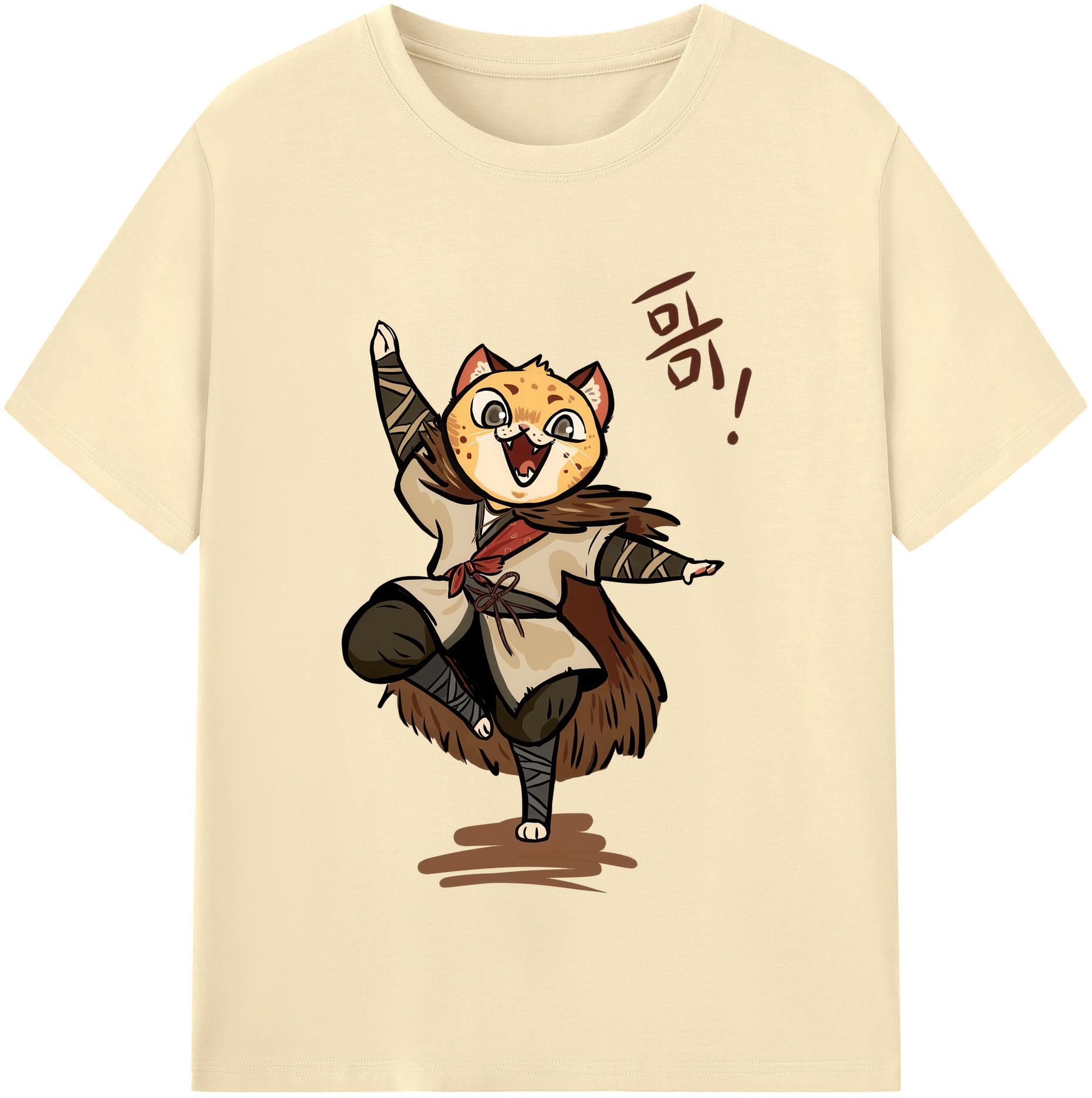 （画像用） Ne Zha 2 ナタ 魔童の大暴れ 綿100％半袖Tシャツ（フロントプリント）