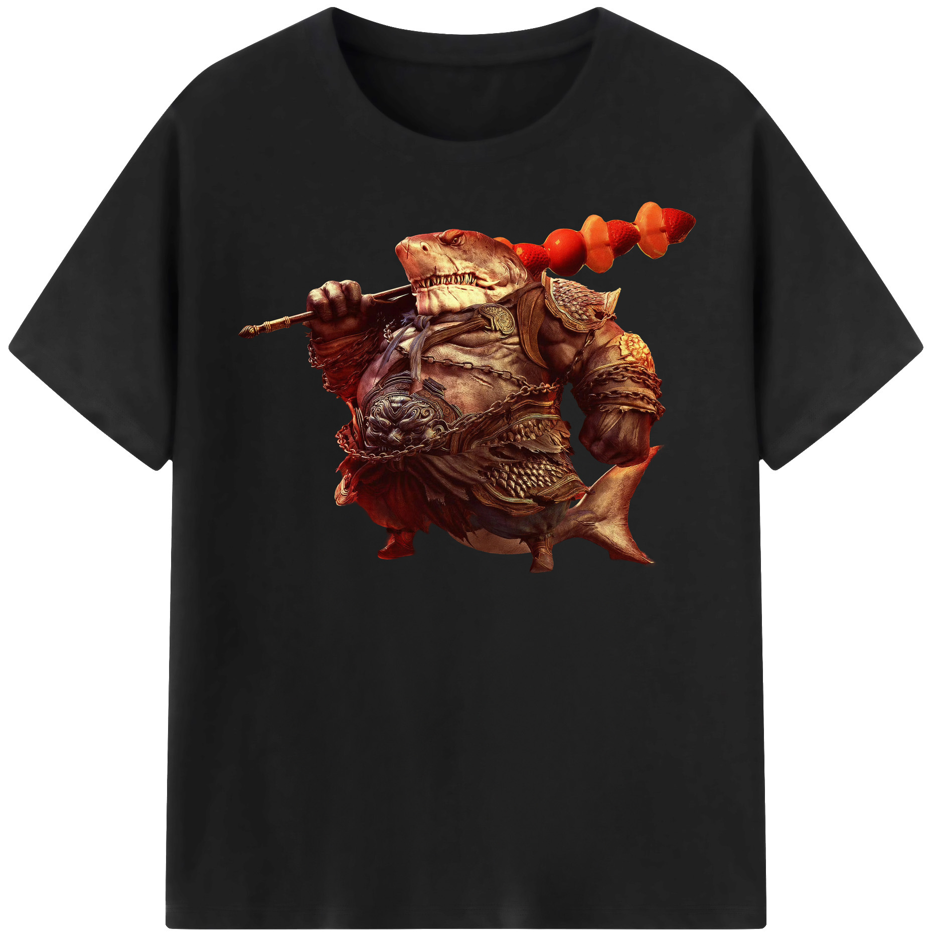（画像用） Ne Zha 2 ナタ 魔童の大暴れ 綿100％半袖Tシャツ（フロントプリント）