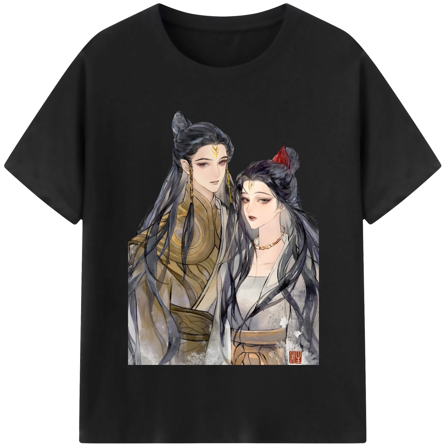 （画像用） Ne Zha 2 ナタ 魔童の大暴れ 綿100％半袖Tシャツ（フロントプリント）