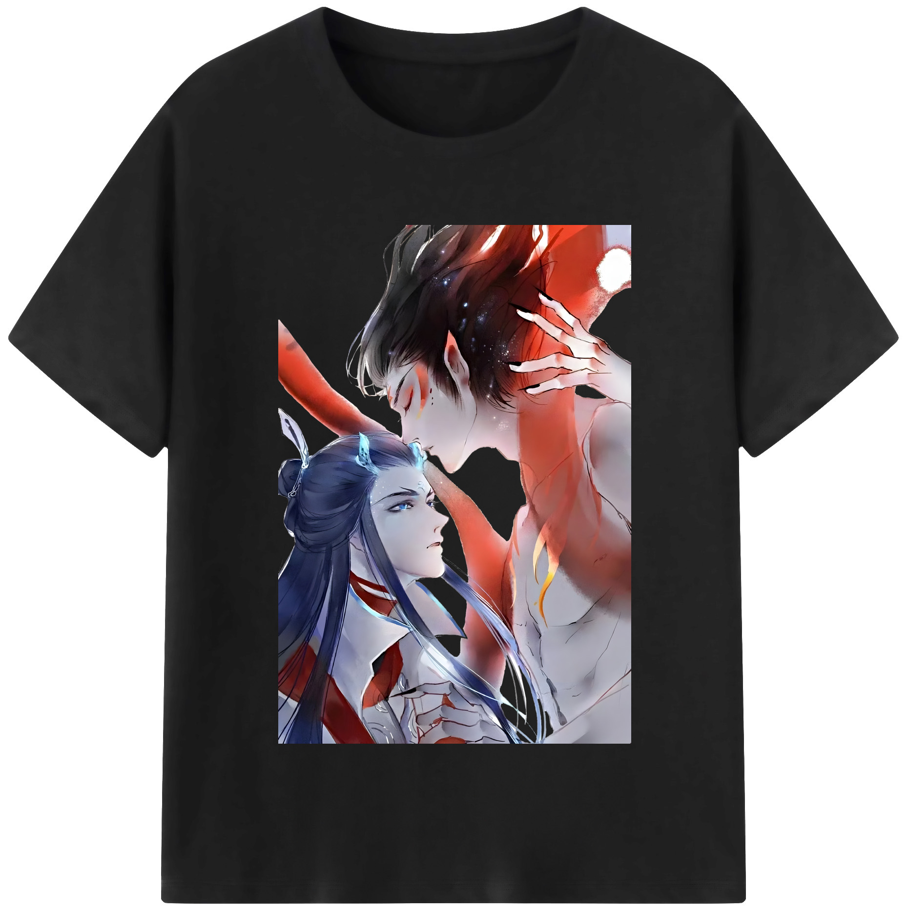 （画像用） Ne Zha 2 ナタ 魔童の大暴れ 綿100％半袖Tシャツ（フロントプリント）