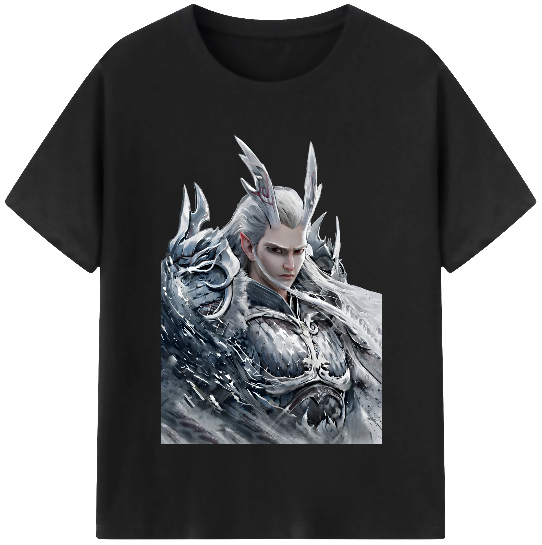 （画像用） Ne Zha 2 ナタ 魔童の大暴れ 綿100％半袖Tシャツ（フロントプリント）