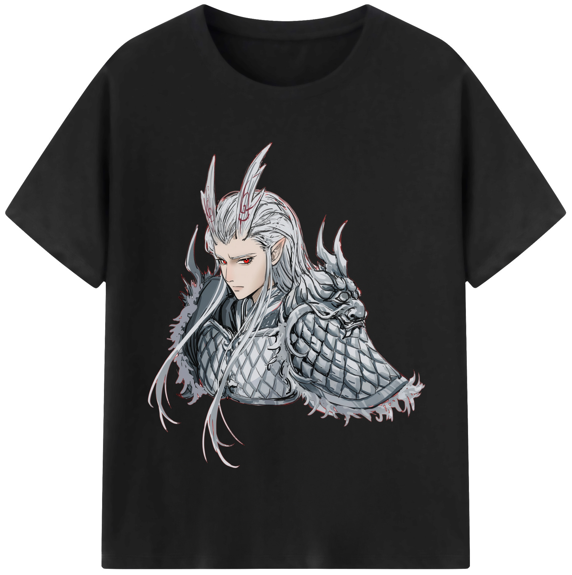 （画像用） Ne Zha 2 ナタ 魔童の大暴れ 綿100％半袖Tシャツ（フロントプリント）