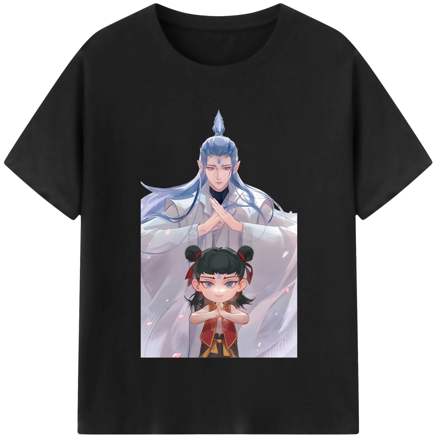 （画像用） Ne Zha 2 ナタ 魔童の大暴れ 綿100％半袖Tシャツ（フロントプリント）