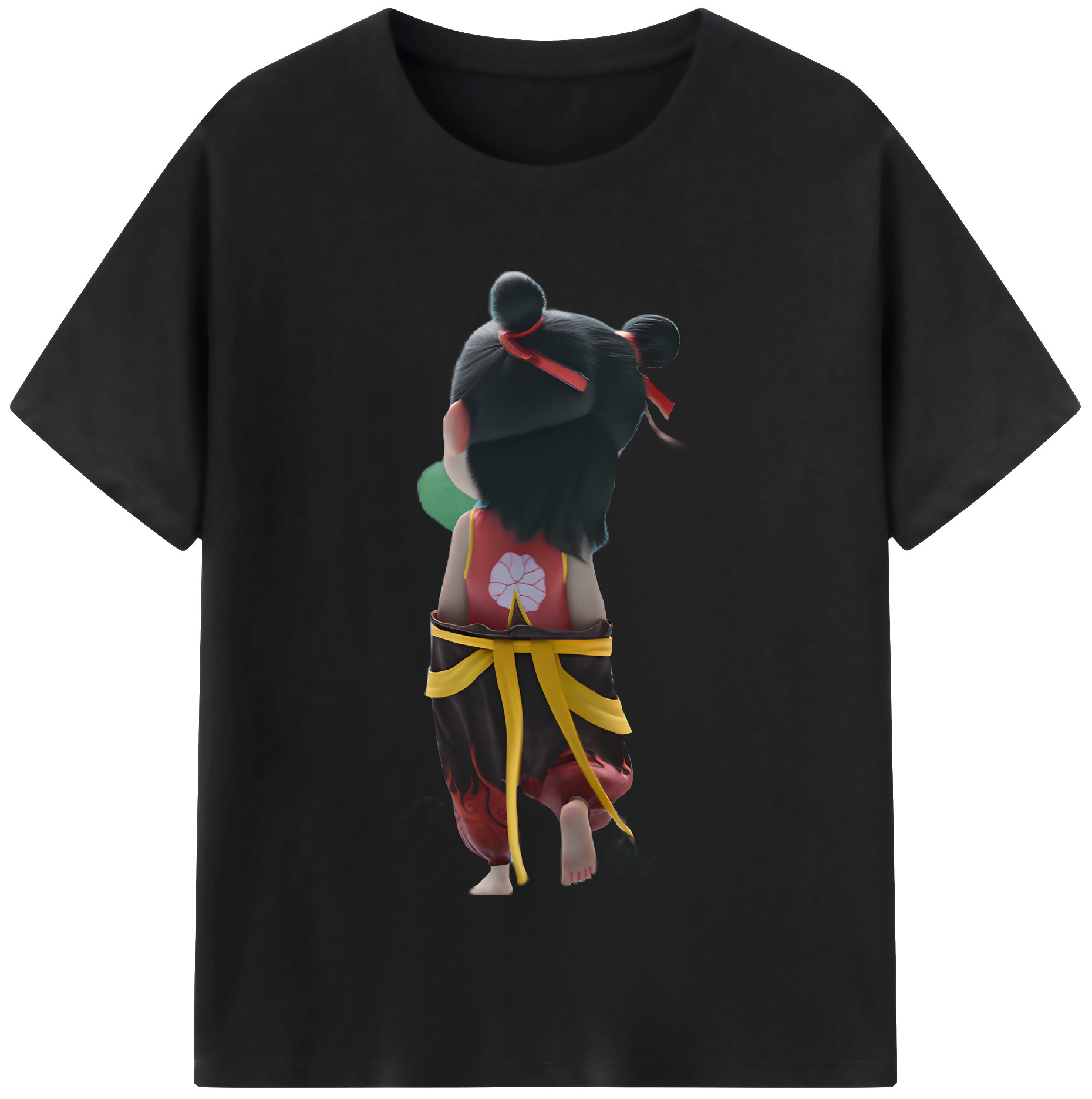 （画像用） Ne Zha 2 ナタ 魔童の大暴れ 綿100％半袖Tシャツ（フロントプリント）