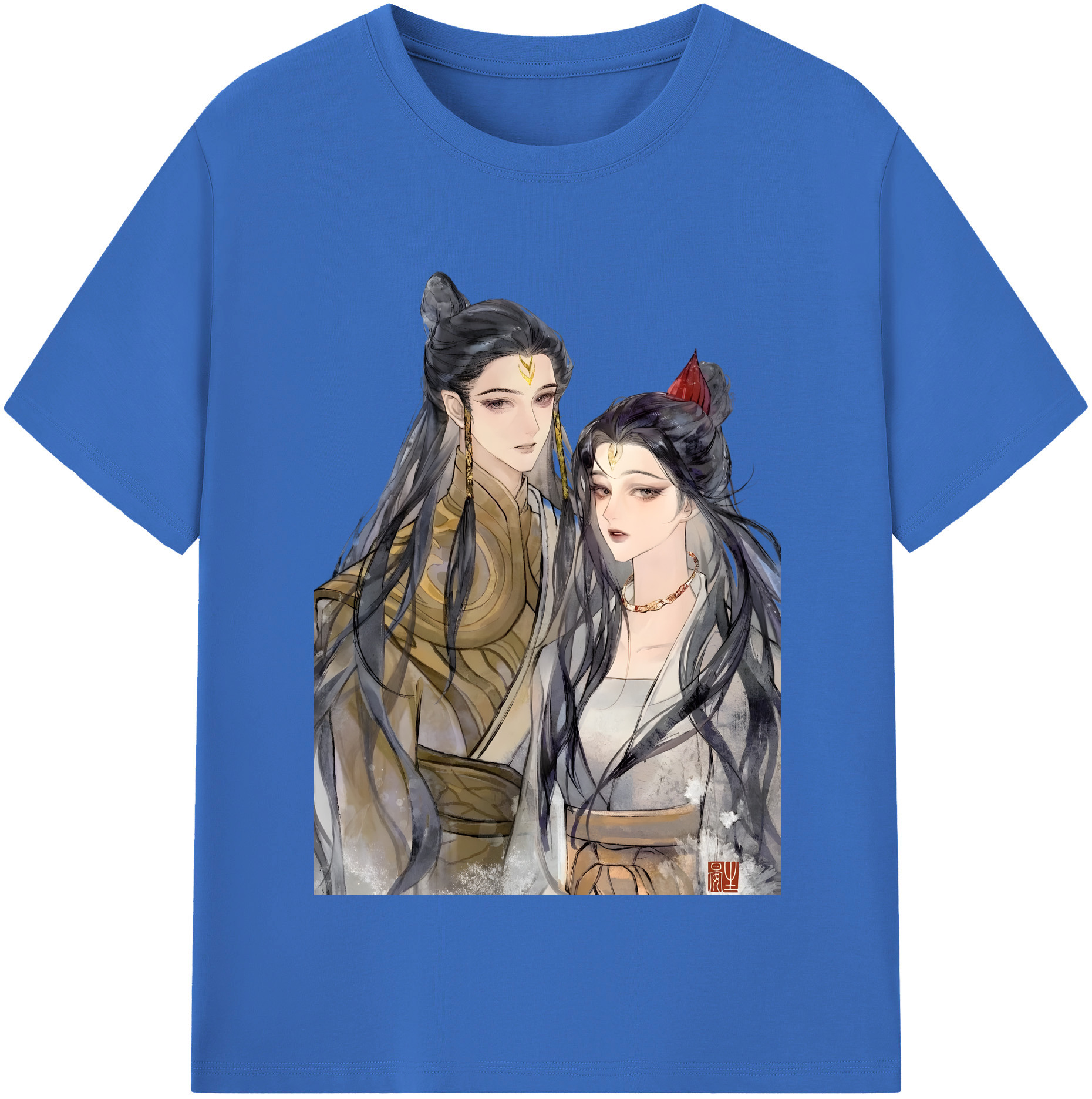 （画像用） Ne Zha 2 ナタ 魔童の大暴れ 綿100％半袖Tシャツ（フロントプリント）