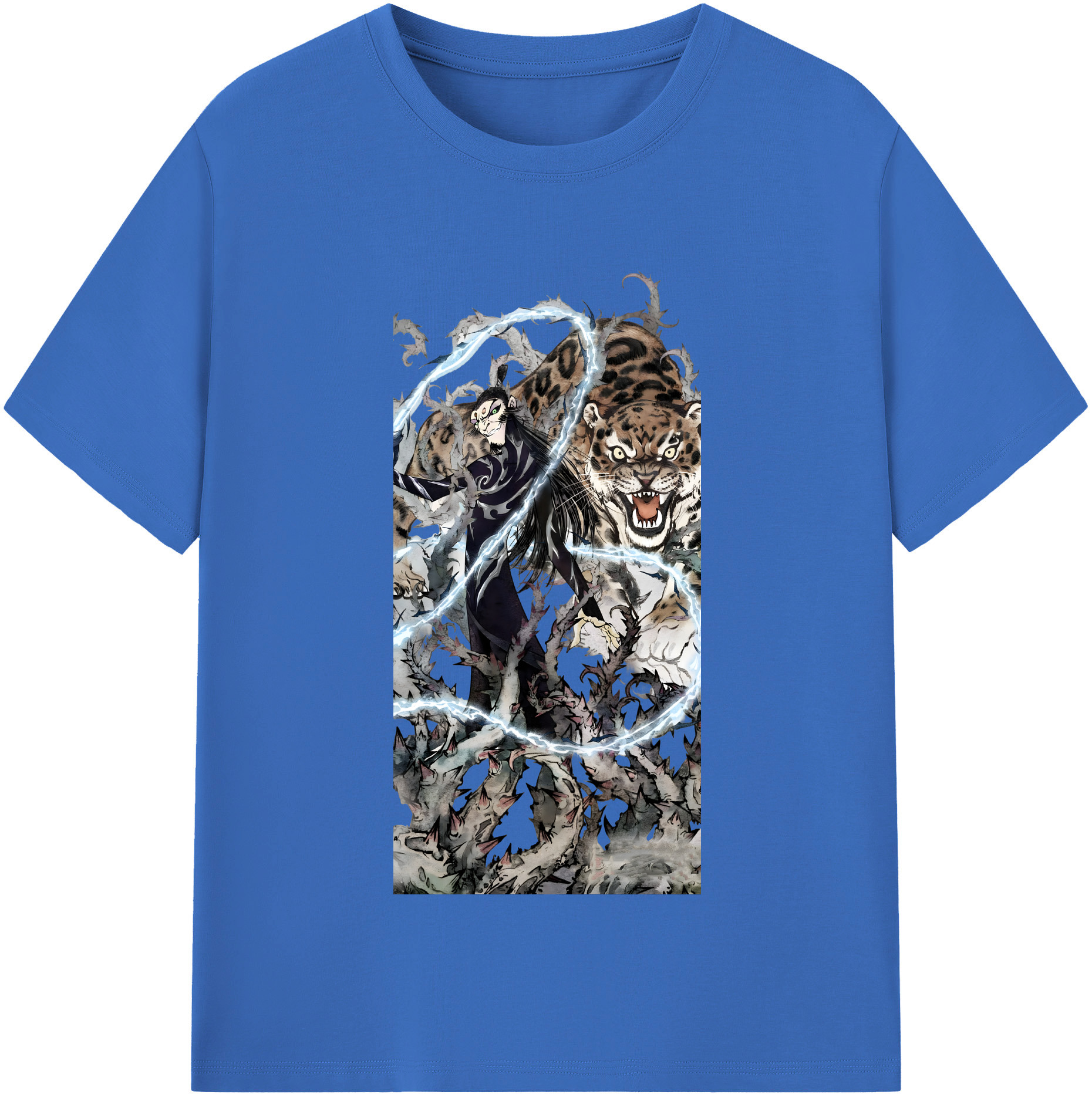 （画像用） Ne Zha 2 ナタ 魔童の大暴れ 綿100％半袖Tシャツ（フロントプリント）