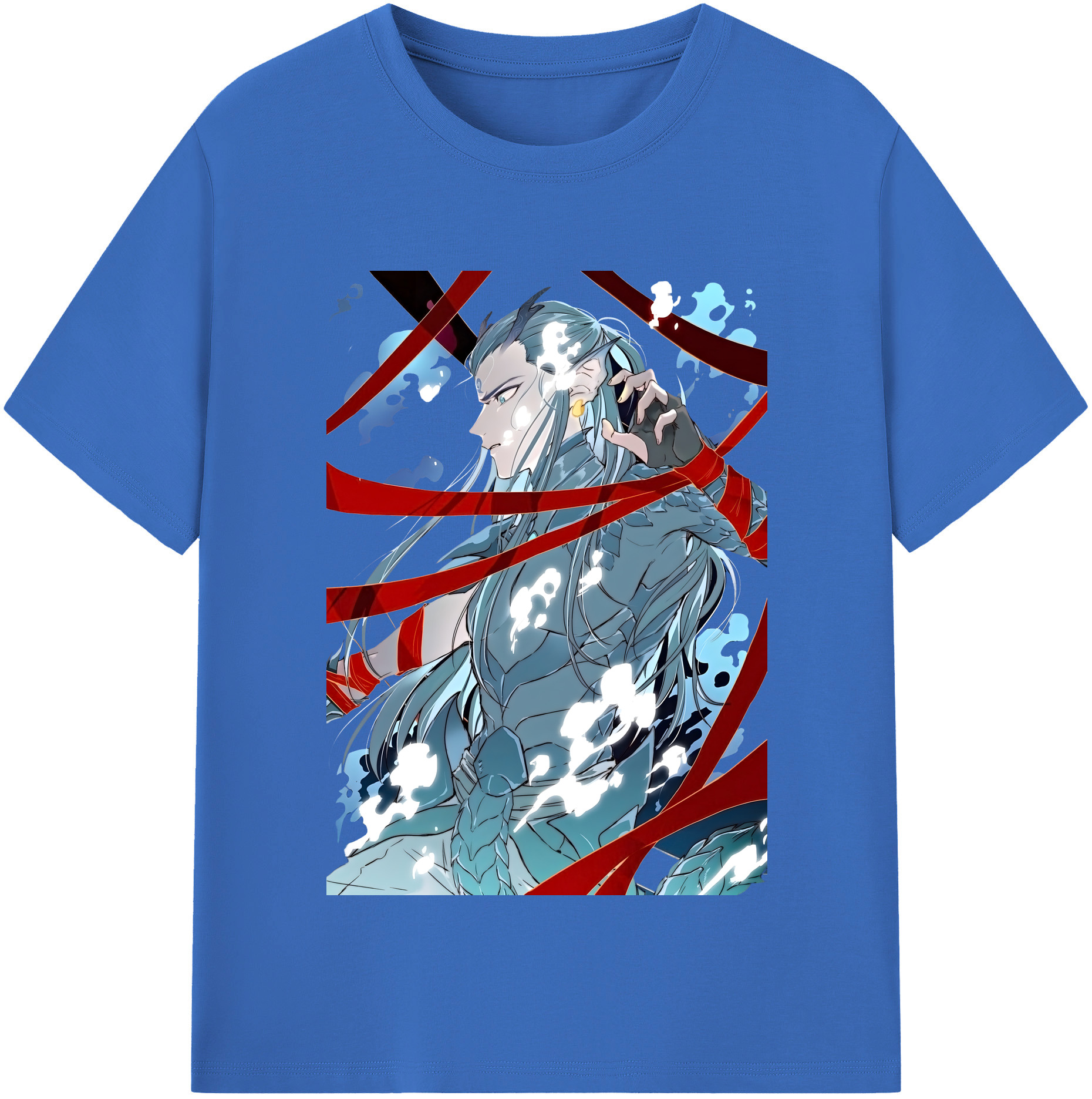 （画像用） Ne Zha 2 ナタ 魔童の大暴れ 綿100％半袖Tシャツ（フロントプリント）