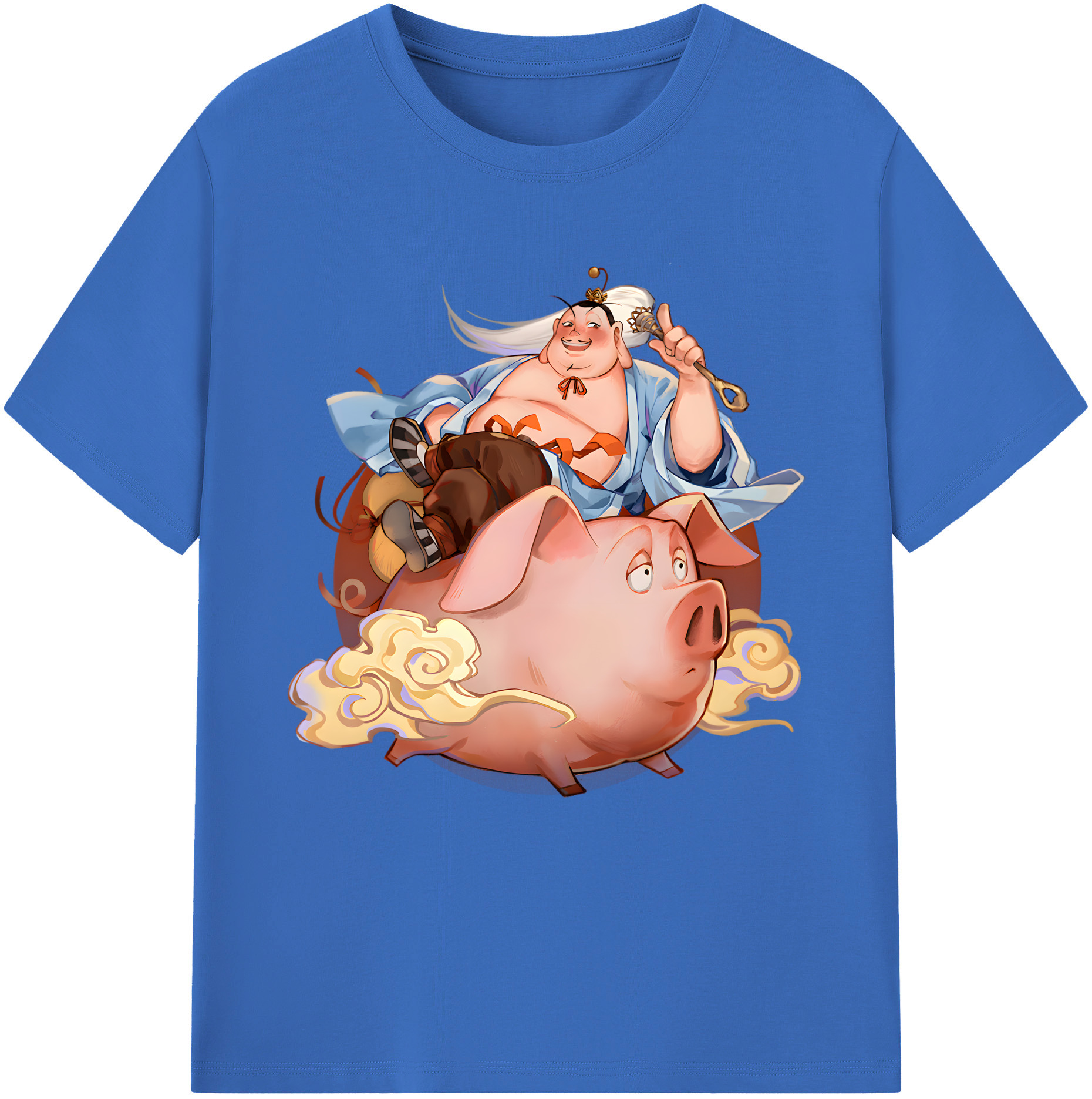 （画像用） Ne Zha 2 ナタ 魔童の大暴れ 綿100％半袖Tシャツ（フロントプリント）