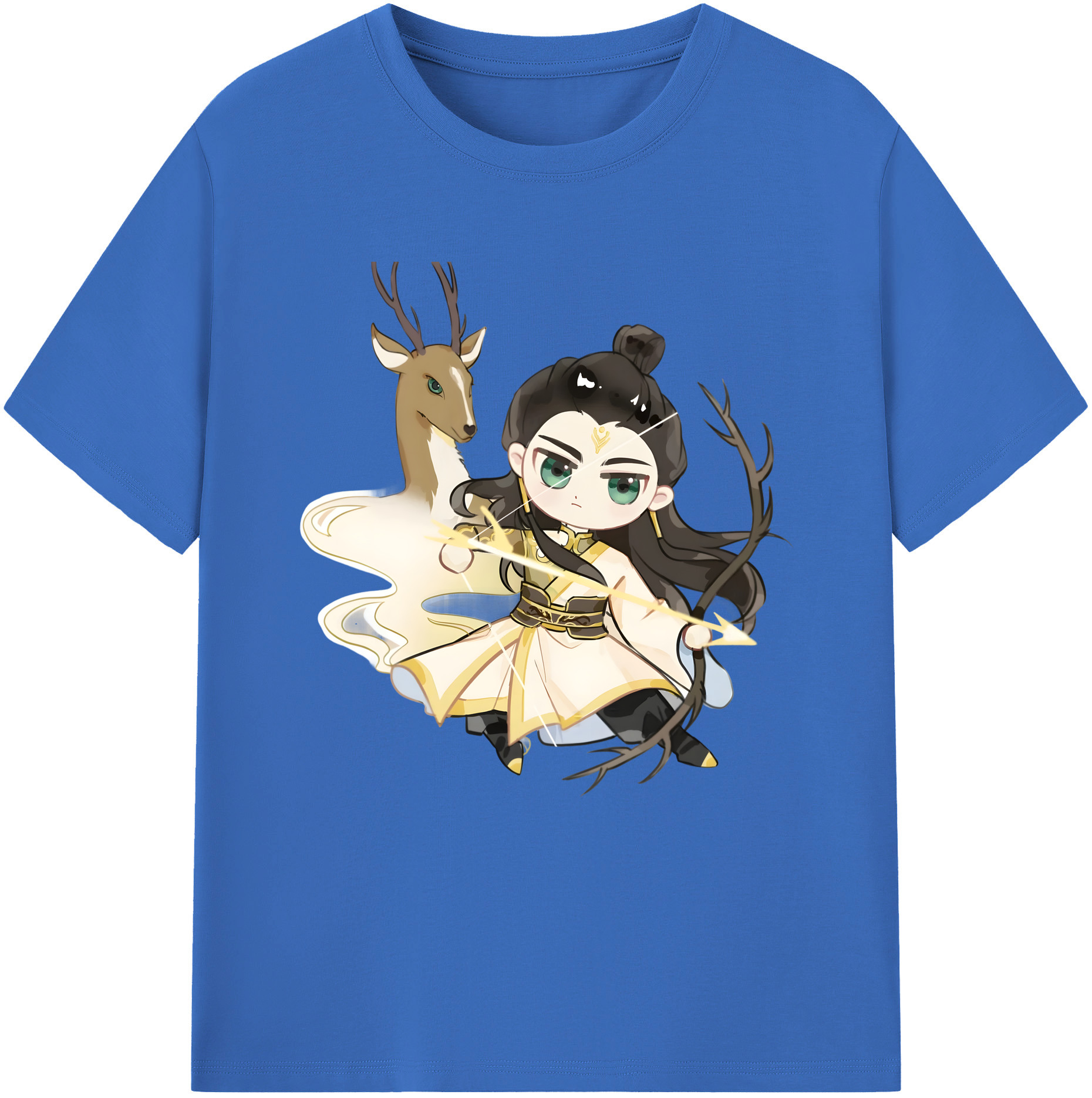 （画像用） Ne Zha 2 ナタ 魔童の大暴れ 綿100％半袖Tシャツ（フロントプリント）