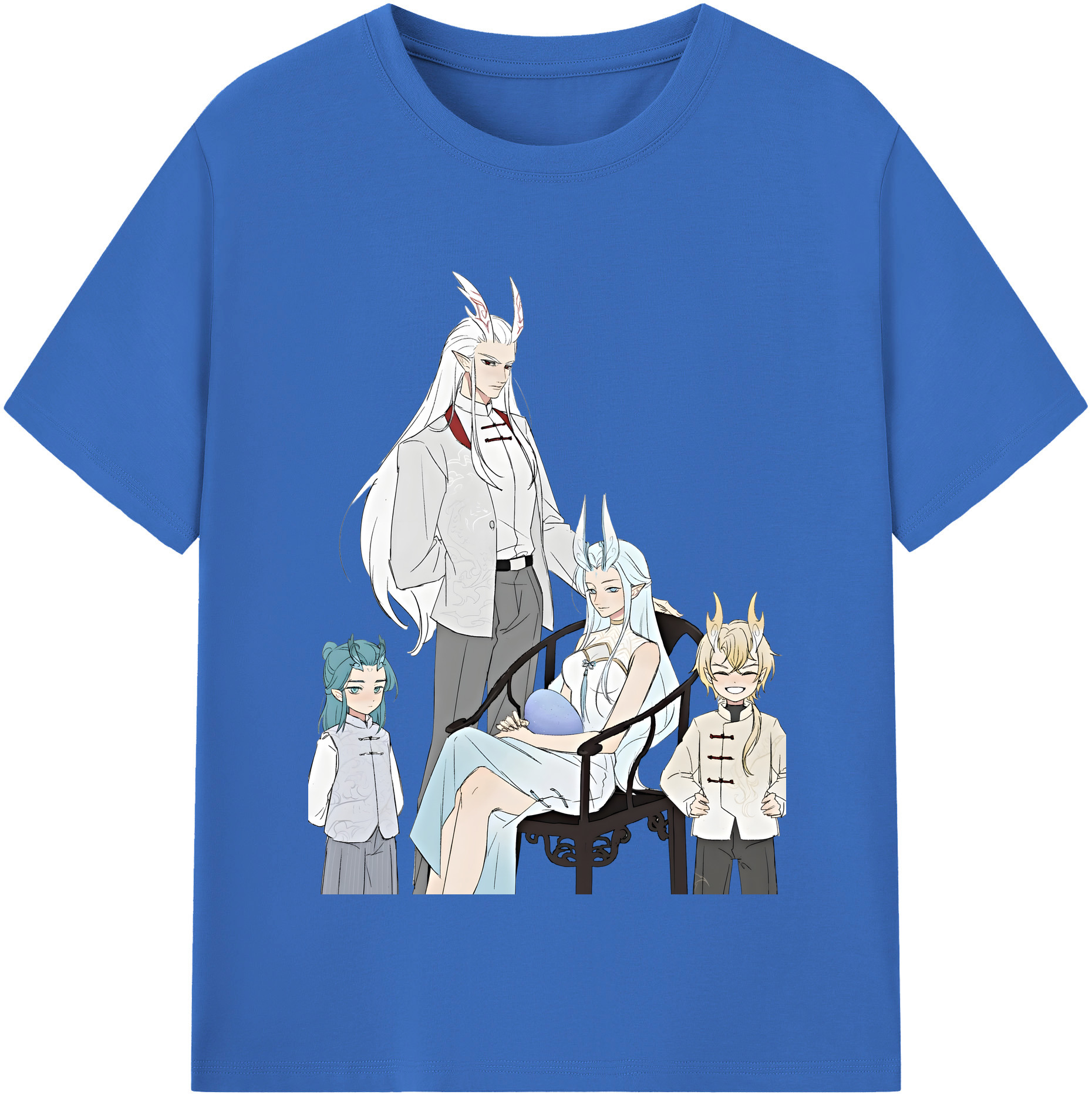 （画像用） Ne Zha 2 ナタ 魔童の大暴れ 綿100％半袖Tシャツ（フロントプリント）