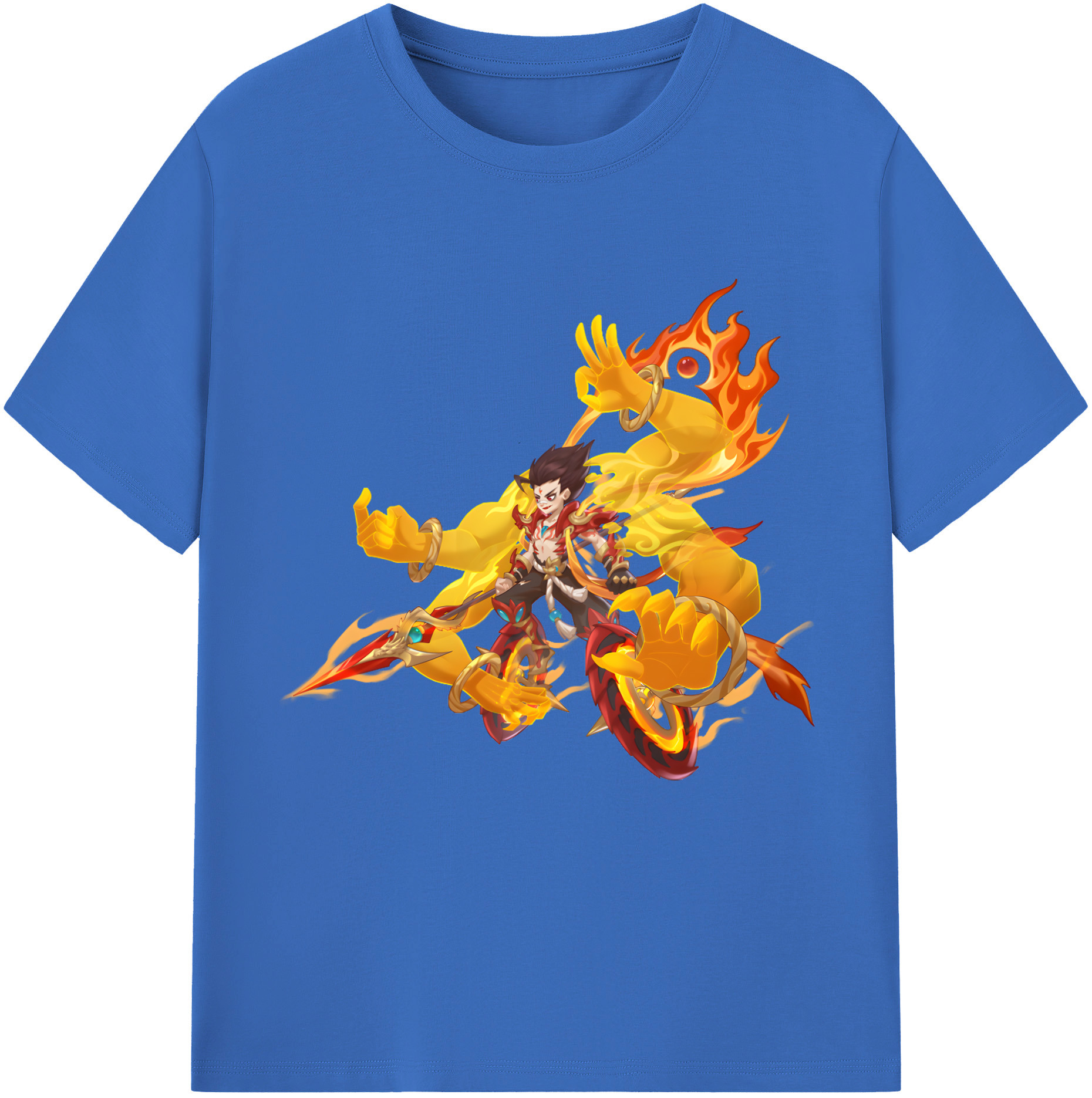 （画像用） Ne Zha 2 ナタ 魔童の大暴れ 綿100％半袖Tシャツ（フロントプリント）