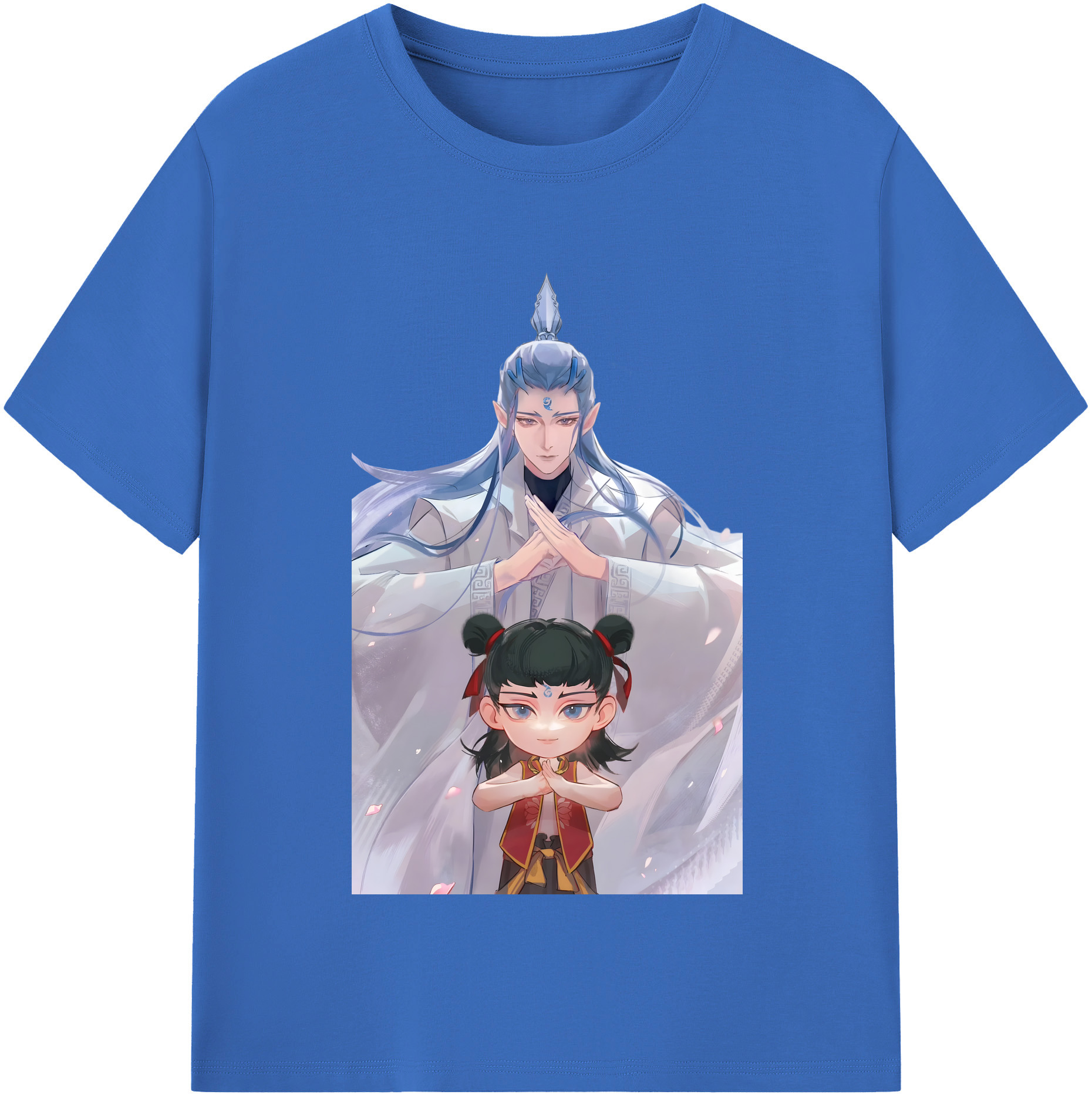 （画像用） Ne Zha 2 ナタ 魔童の大暴れ 綿100％半袖Tシャツ（フロントプリント）