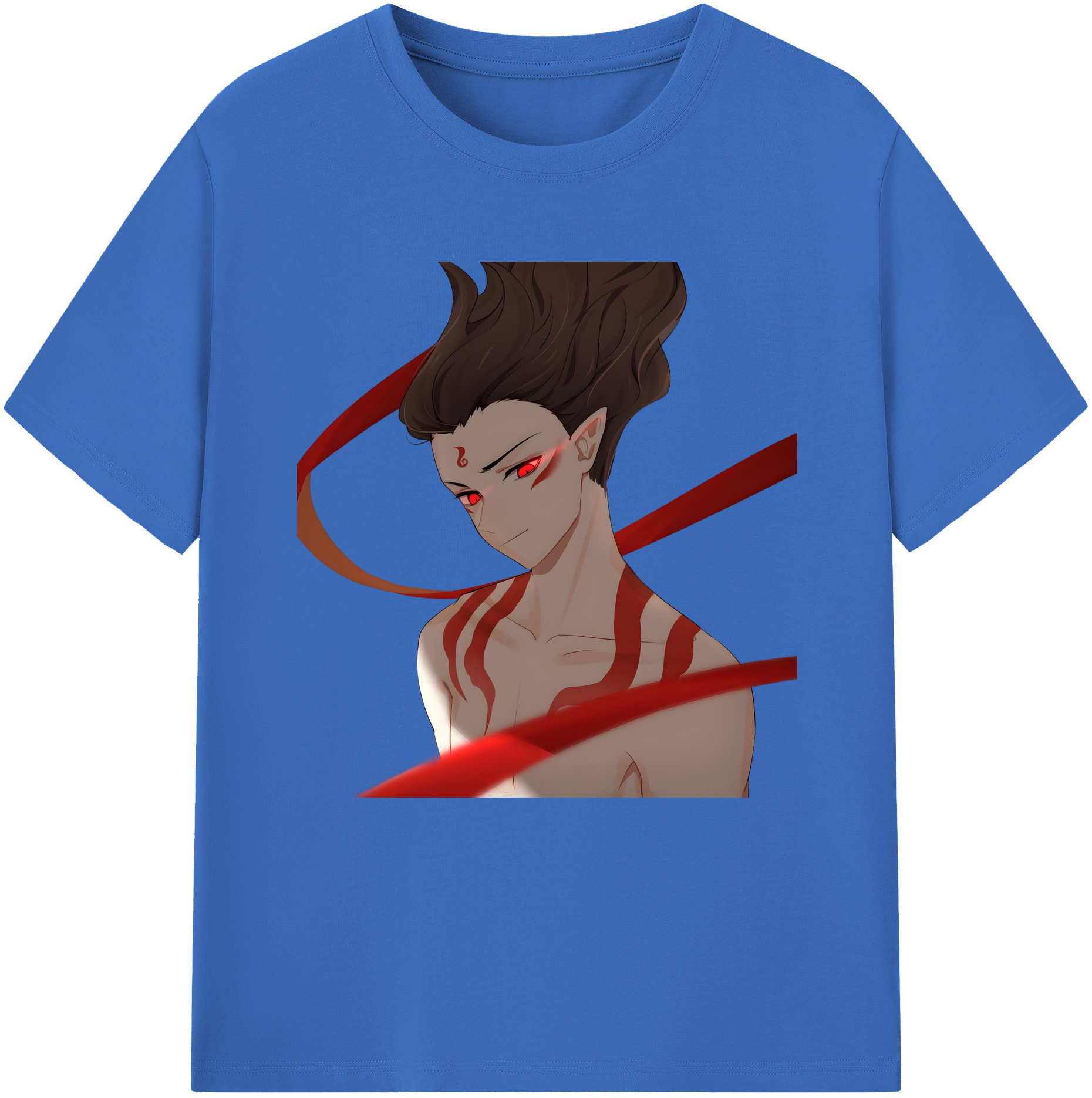 （画像用） Ne Zha 2 ナタ 魔童の大暴れ 綿100％半袖Tシャツ（フロントプリント）