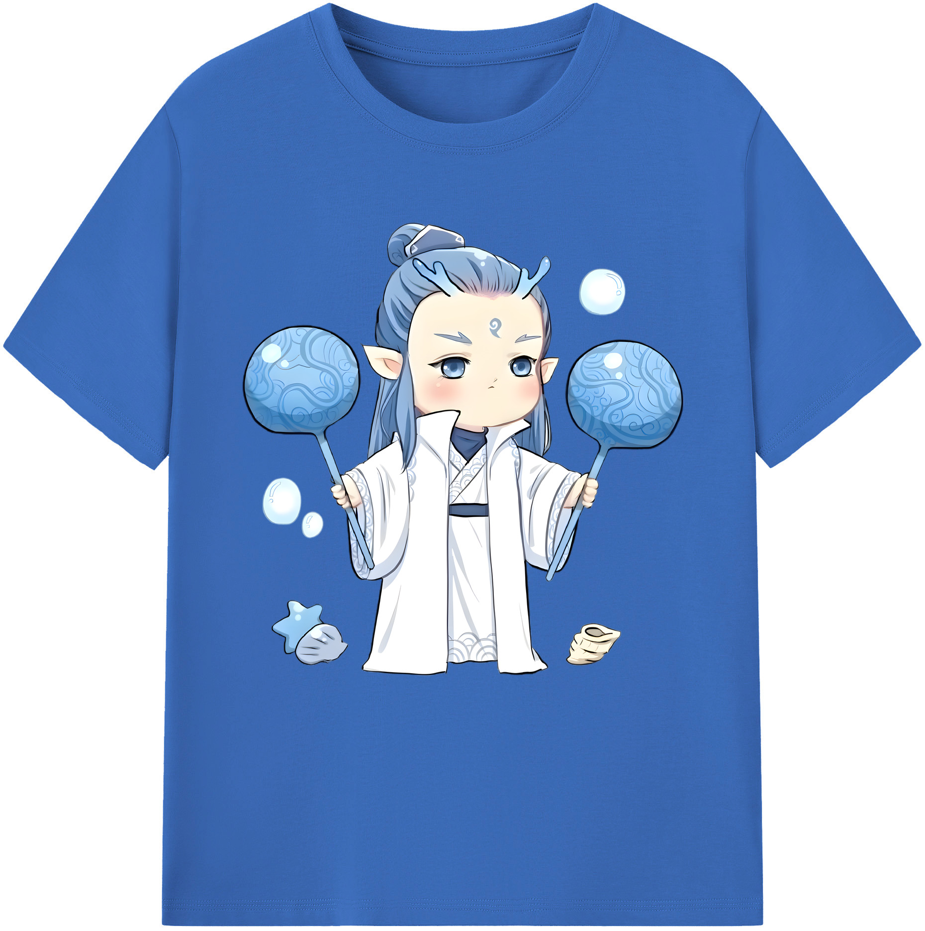 （画像用） Ne Zha 2 ナタ 魔童の大暴れ 綿100％半袖Tシャツ（フロントプリント）