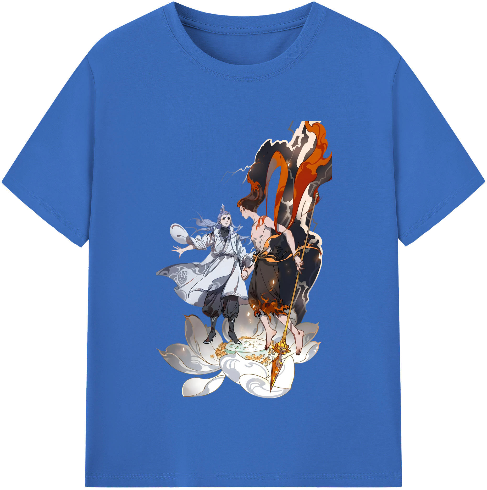 （画像用） Ne Zha 2 ナタ 魔童の大暴れ 綿100％半袖Tシャツ（フロントプリント）
