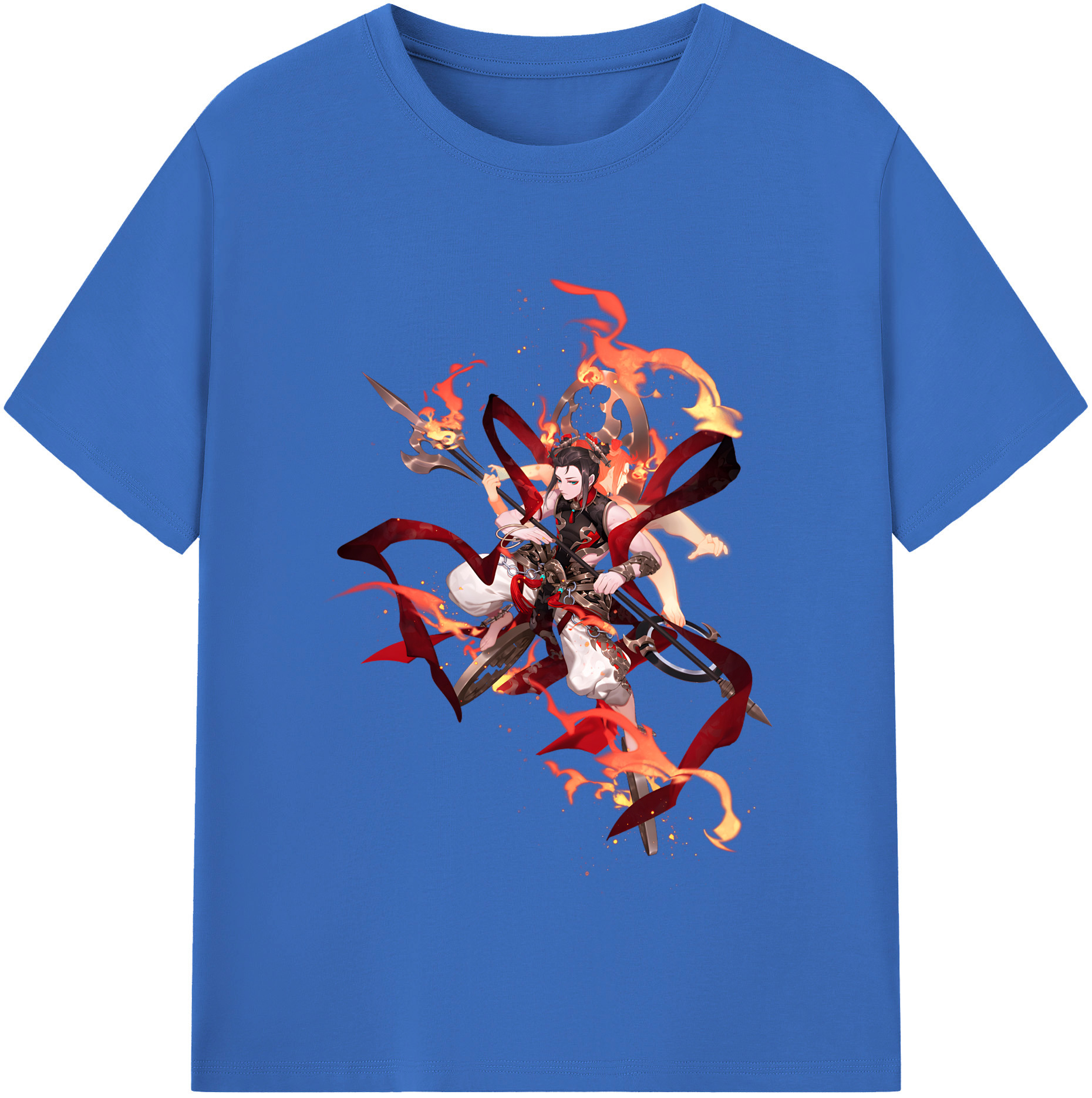 （画像用） Ne Zha 2 ナタ 魔童の大暴れ 綿100％半袖Tシャツ（フロントプリント）