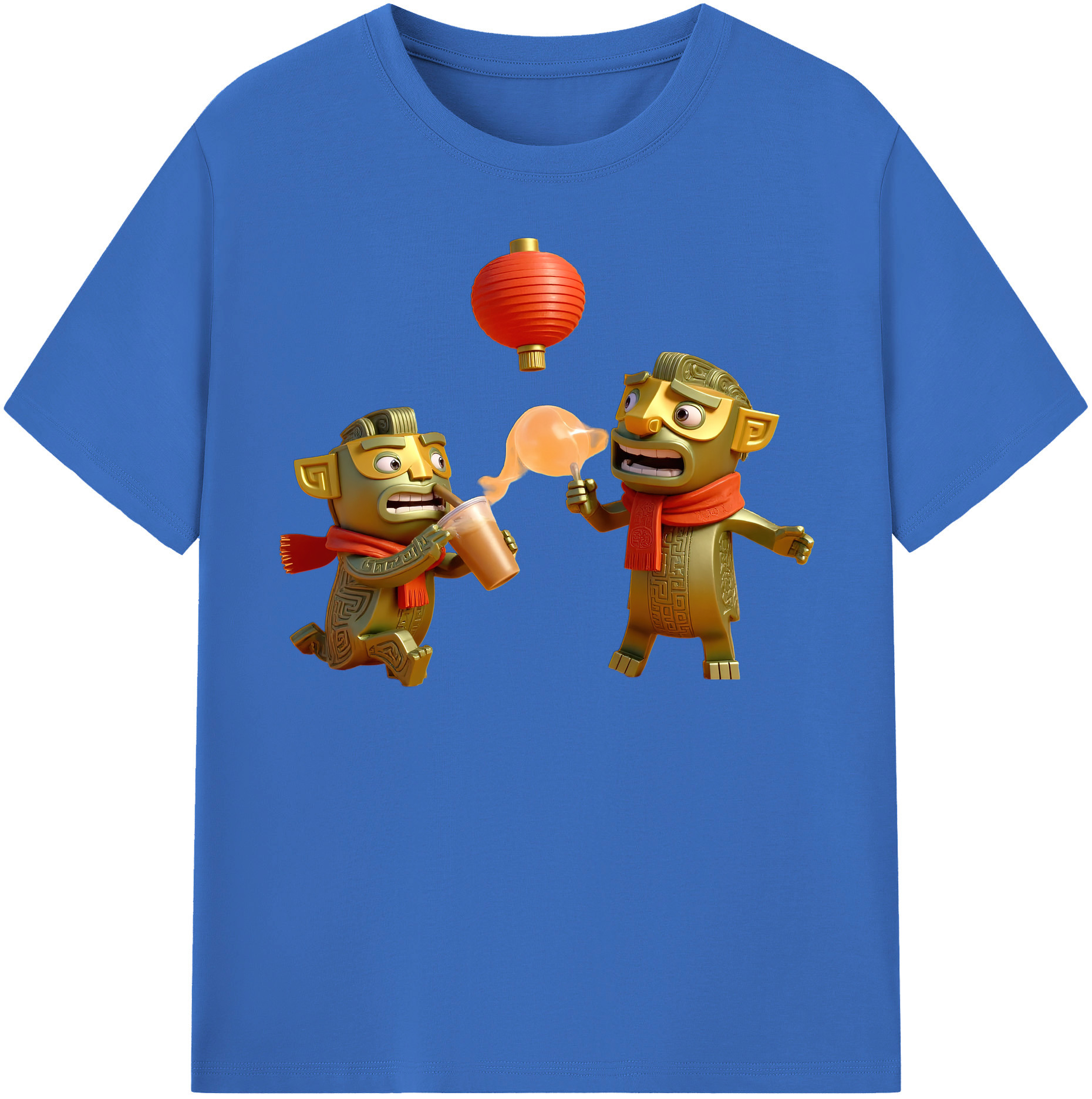 （画像用） Ne Zha 2 ナタ 魔童の大暴れ 綿100％半袖Tシャツ（フロントプリント）