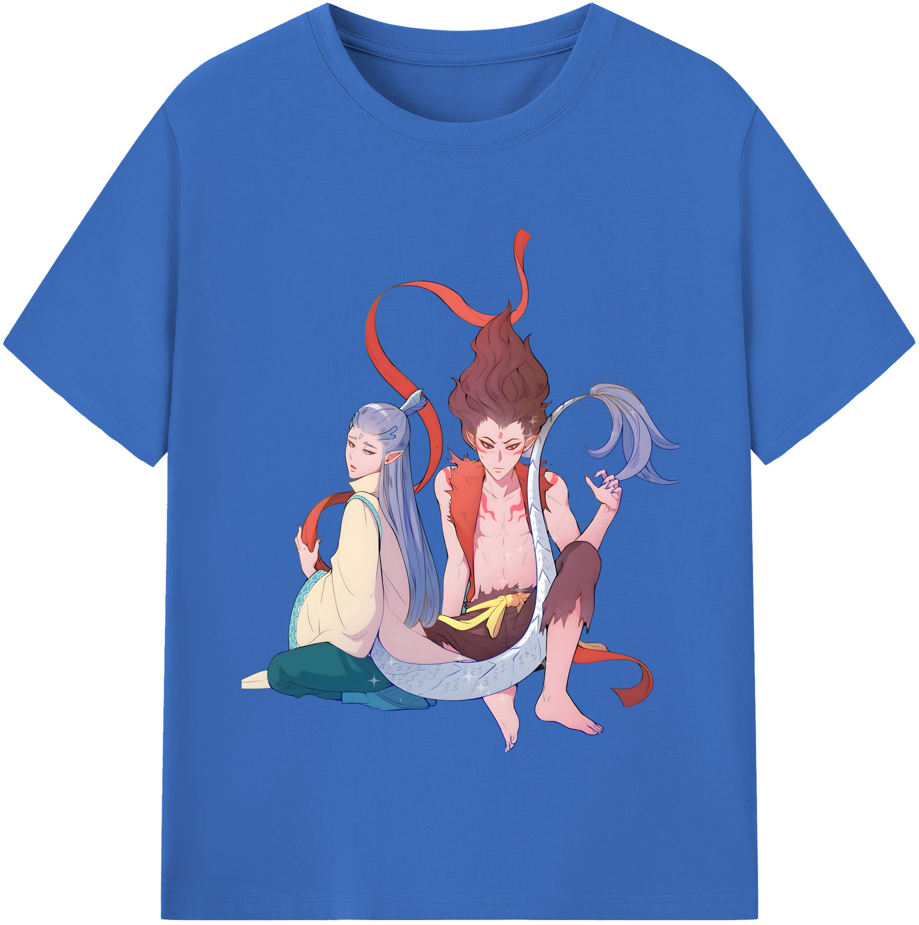 （画像用） Ne Zha 2 ナタ 魔童の大暴れ 綿100％半袖Tシャツ（フロントプリント）