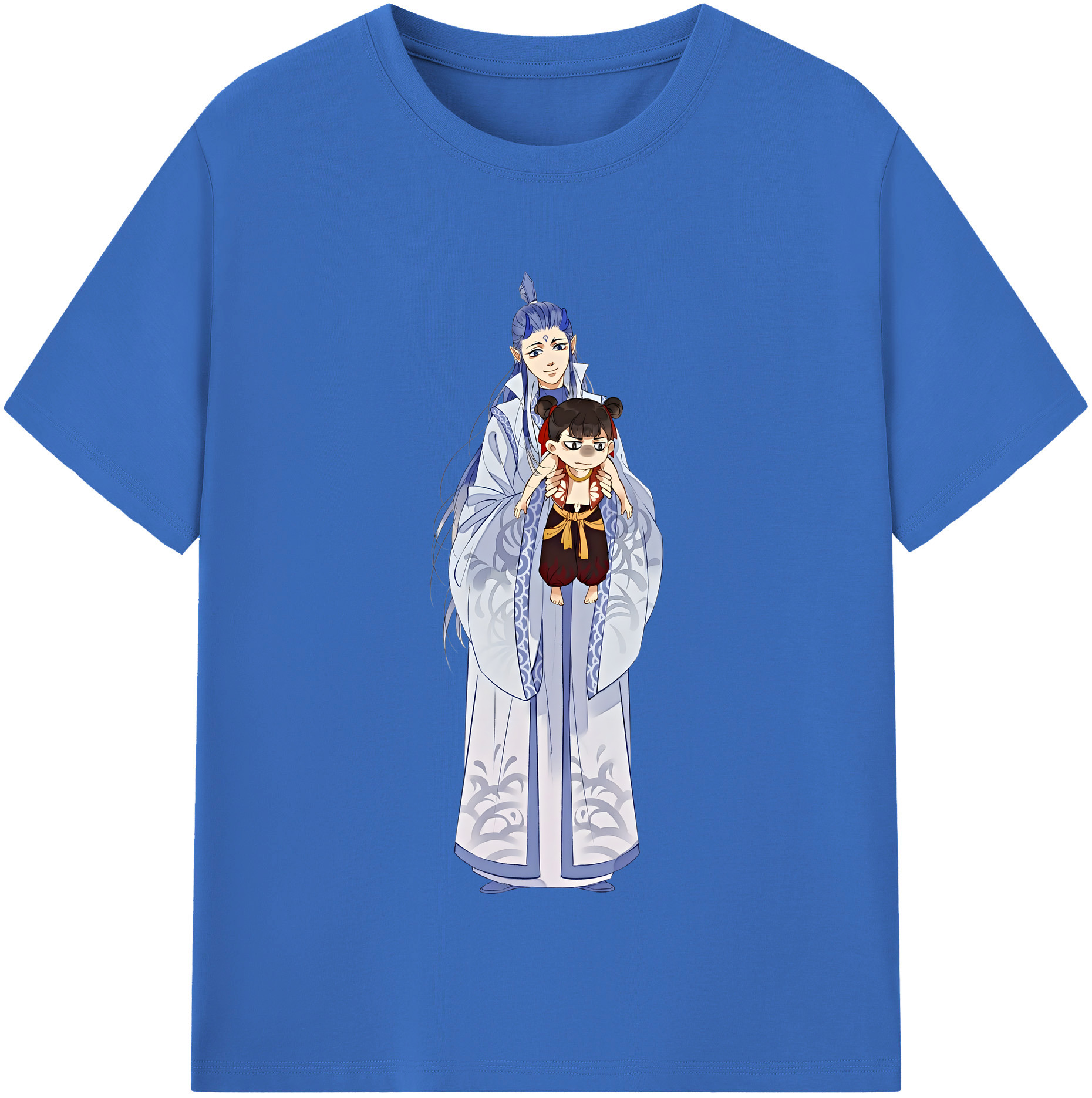 （画像用） Ne Zha 2 ナタ 魔童の大暴れ 綿100％半袖Tシャツ（フロントプリント）