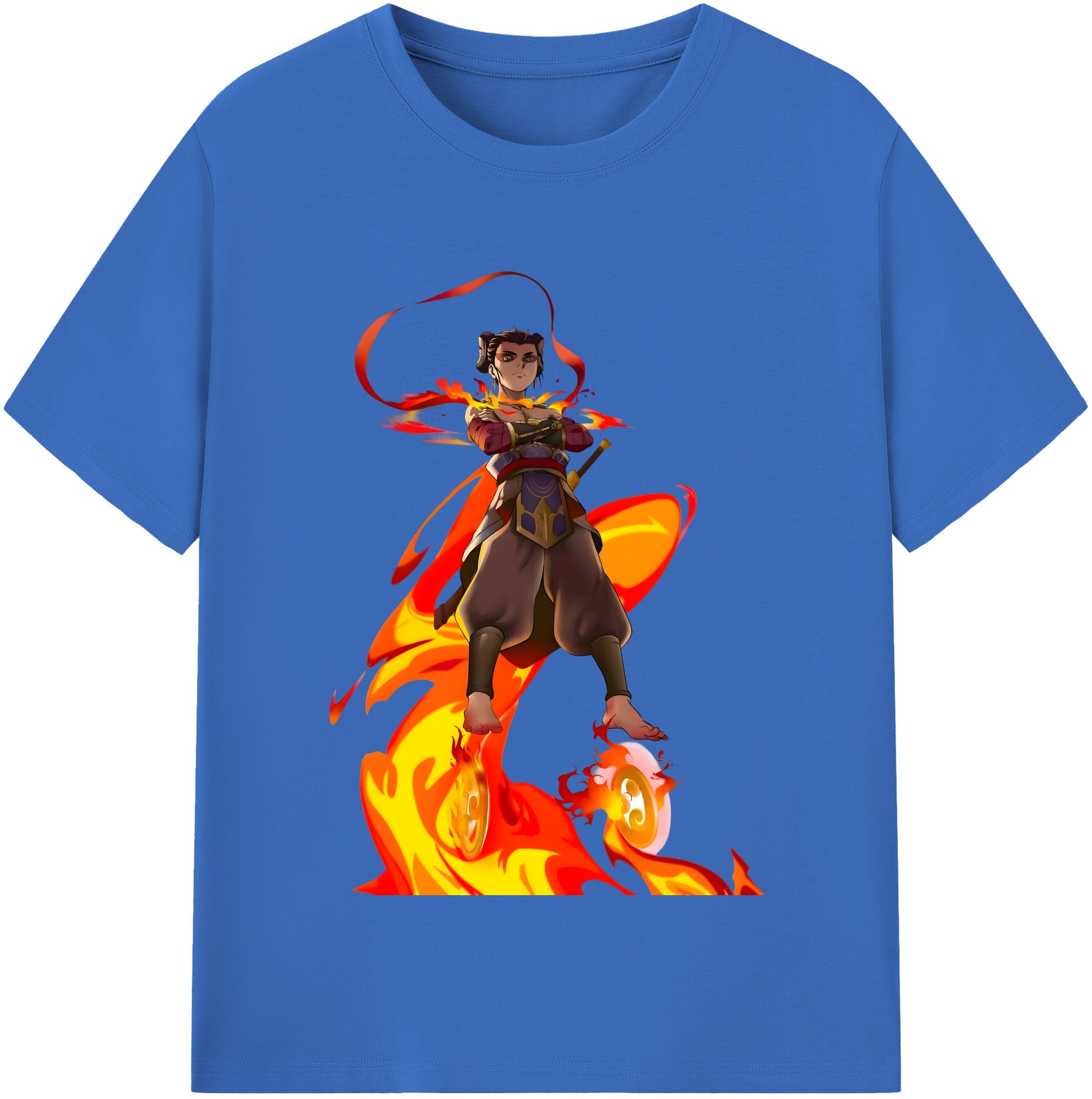 （画像用） Ne Zha 2 ナタ 魔童の大暴れ 綿100％半袖Tシャツ（フロントプリント）