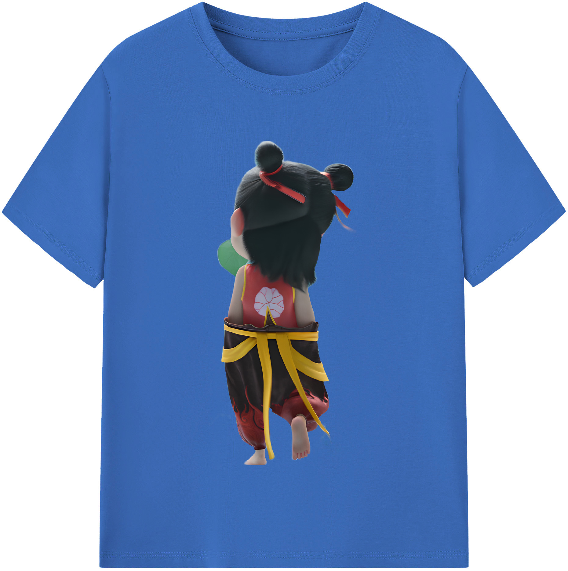 （画像用） Ne Zha 2 ナタ 魔童の大暴れ 綿100％半袖Tシャツ（フロントプリント）