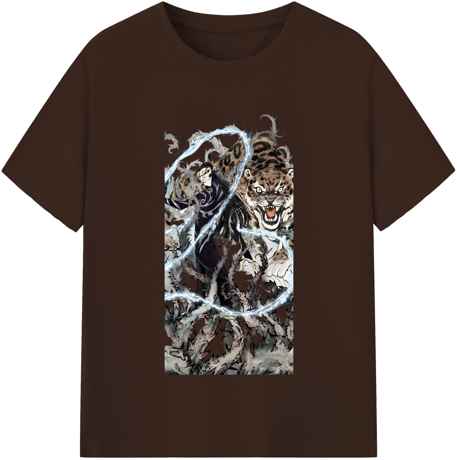 （画像用） Ne Zha 2 ナタ 魔童の大暴れ 綿100％半袖Tシャツ（フロントプリント）