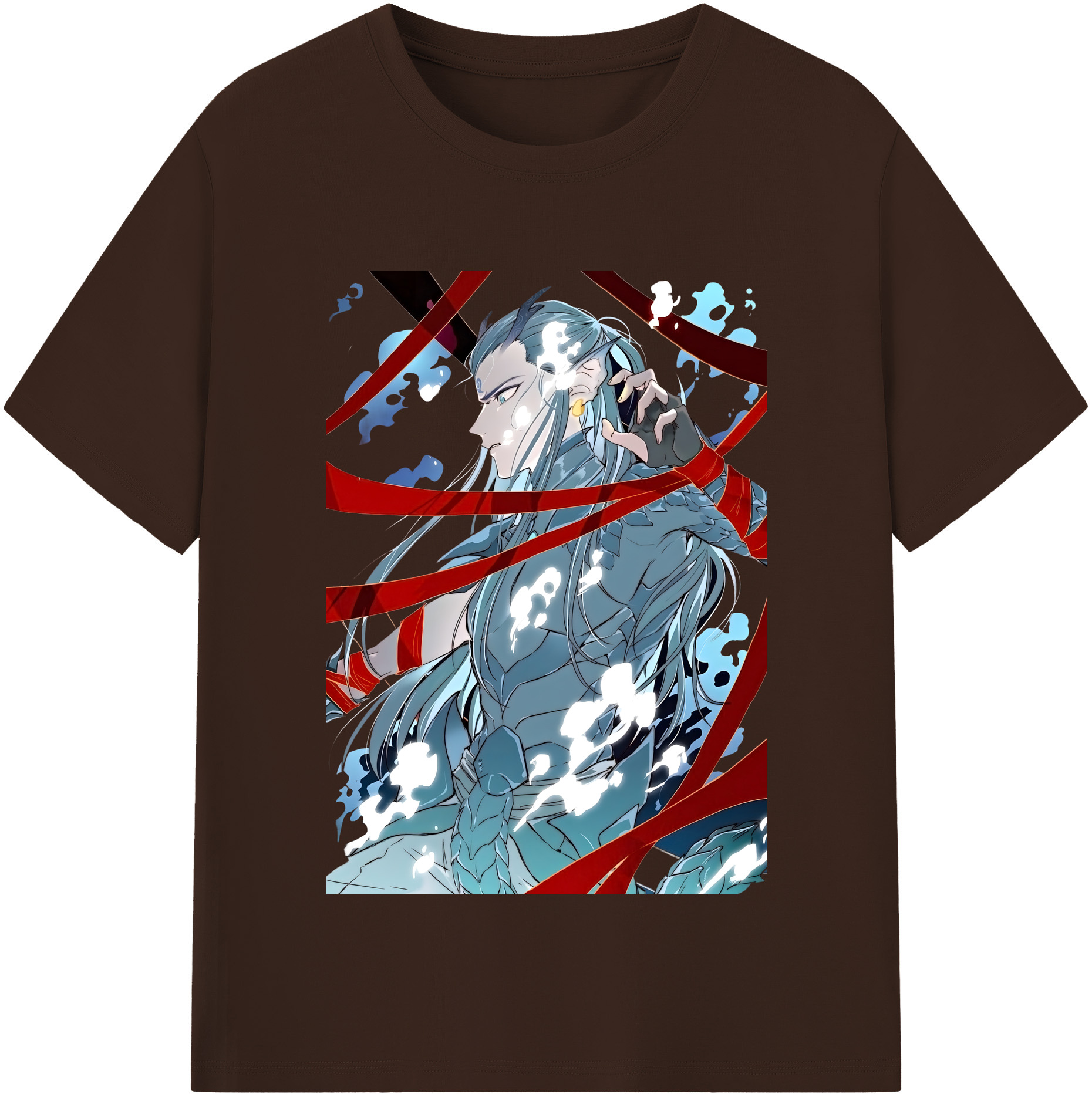 （画像用） Ne Zha 2 ナタ 魔童の大暴れ 綿100％半袖Tシャツ（フロントプリント）
