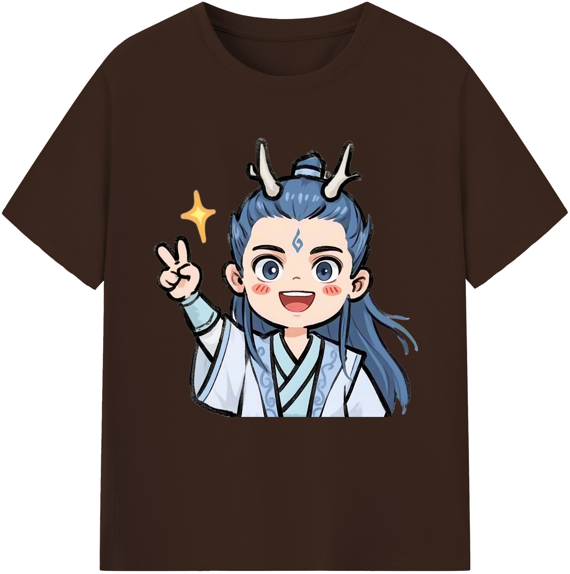 （画像用） Ne Zha 2 ナタ 魔童の大暴れ 綿100％半袖Tシャツ（フロントプリント）