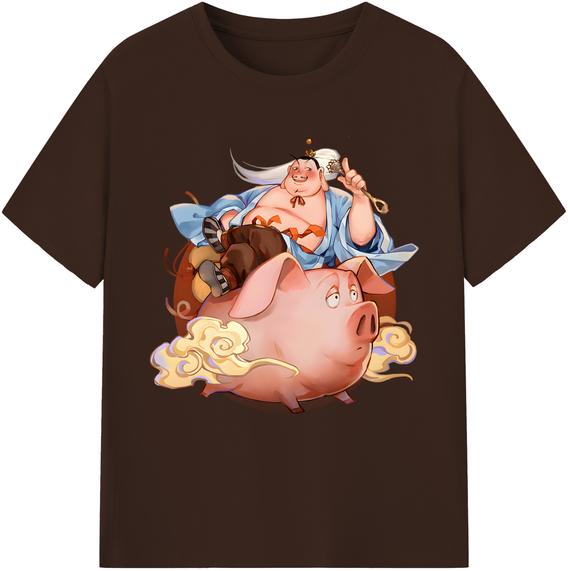 （画像用） Ne Zha 2 ナタ 魔童の大暴れ 綿100％半袖Tシャツ（フロントプリント）