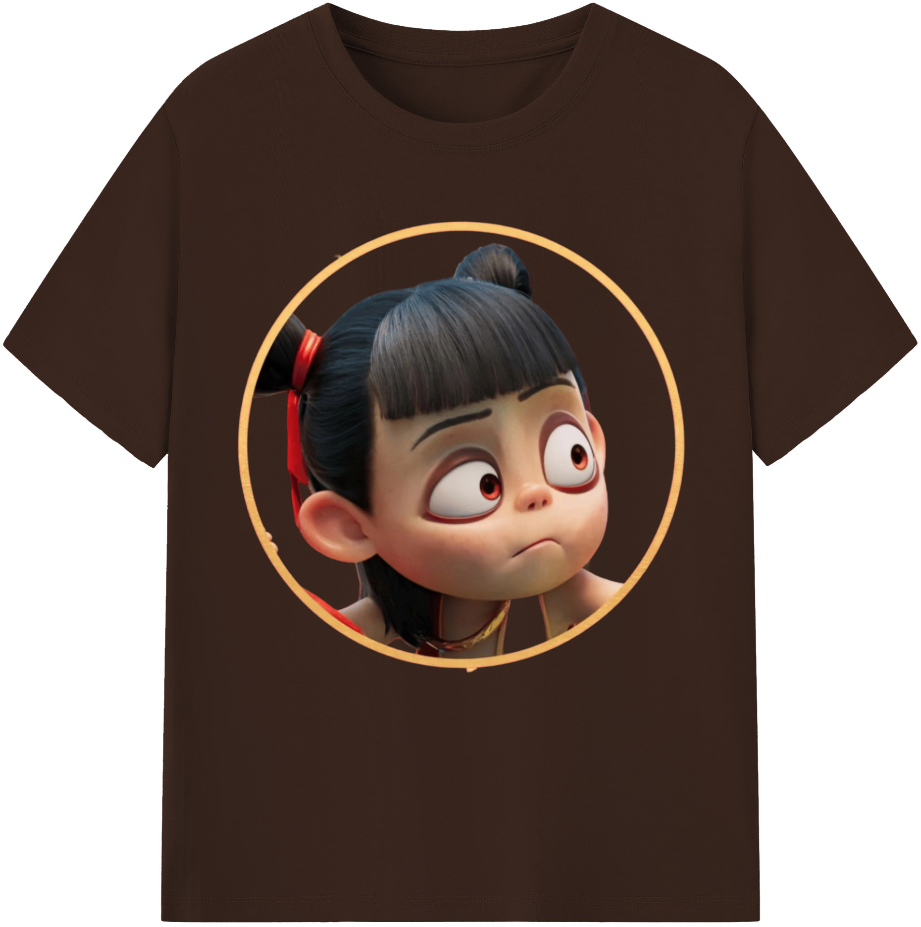 （画像用） Ne Zha 2 ナタ 魔童の大暴れ 綿100％半袖Tシャツ（フロントプリント）